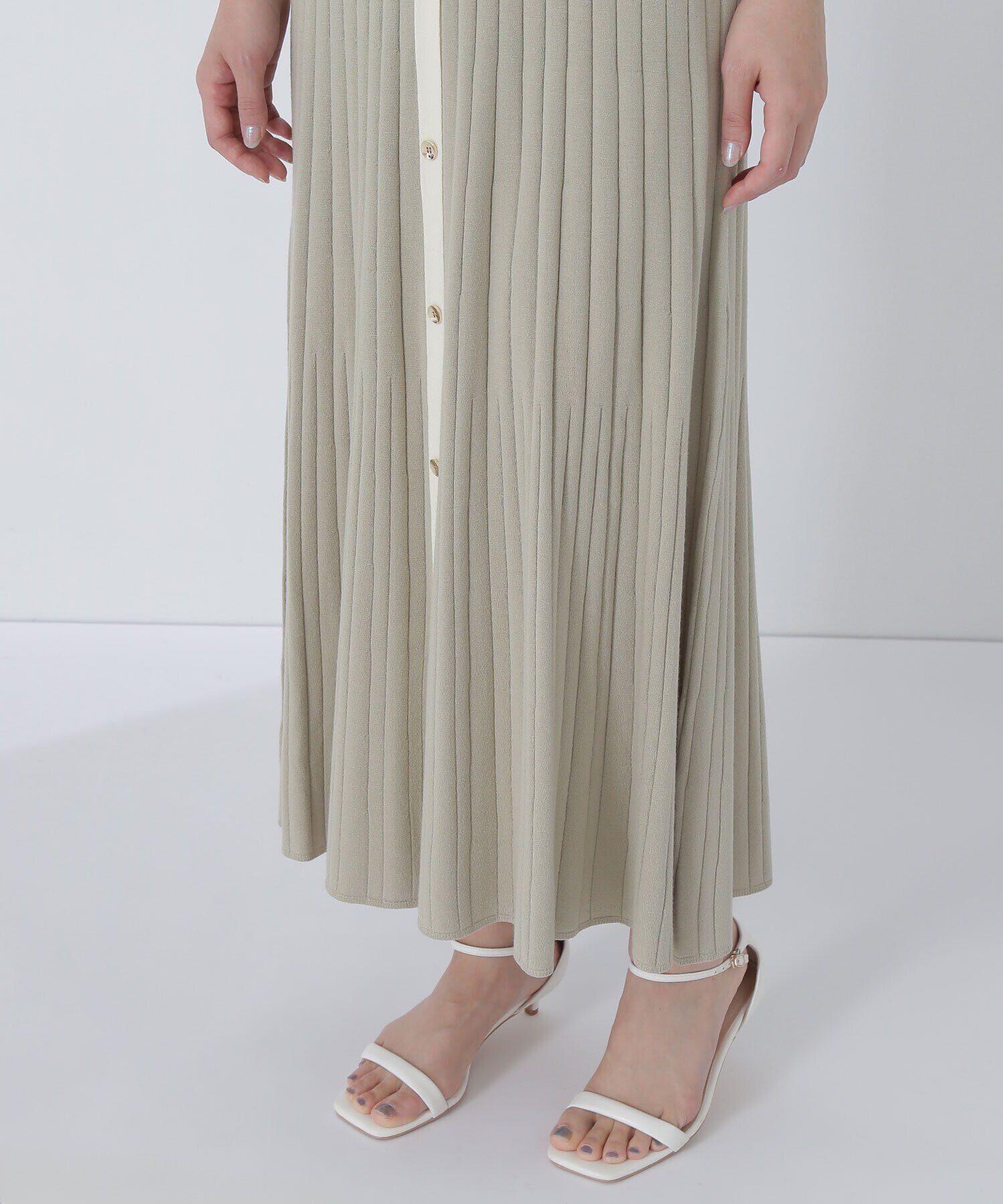  「ポロバイカラーニットワンピース」|ワンピース|