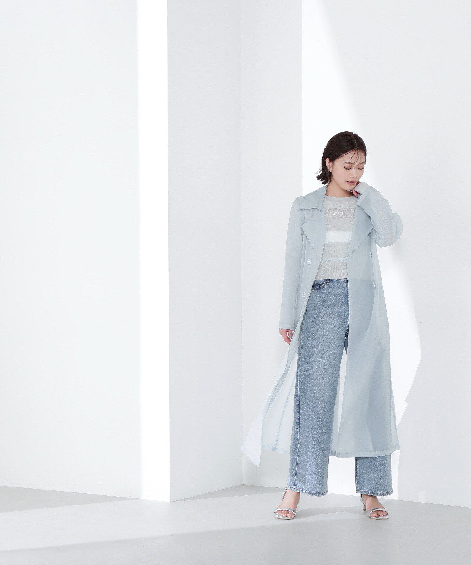  「シアートレンチコート」|その他|ライトブルー