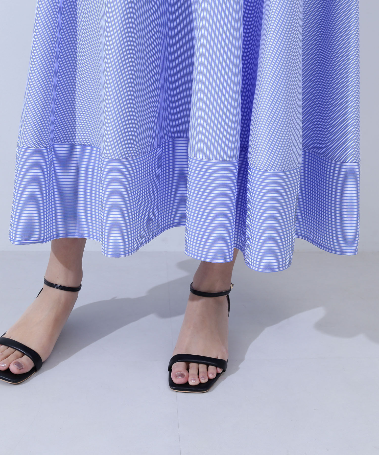  「ストライプフレアスカート」|スカート|