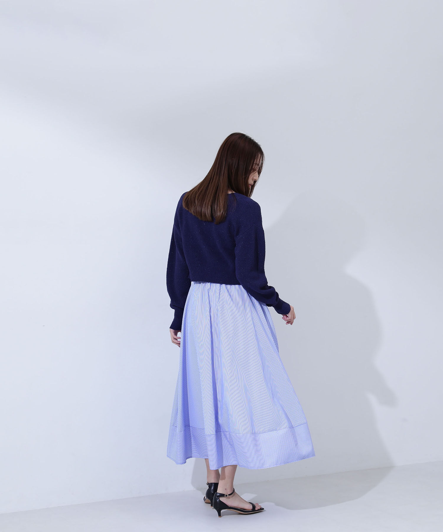  「ストライプフレアスカート」|スカート|