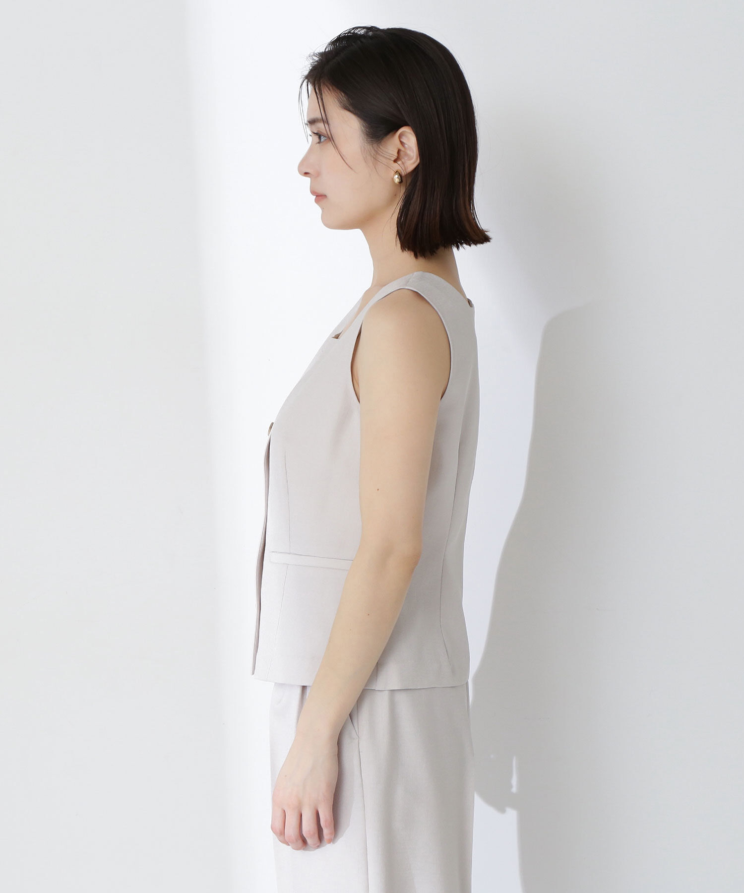  「リネンライクツイルシリーズ ベスト」|ブルゾン・スタジャン|