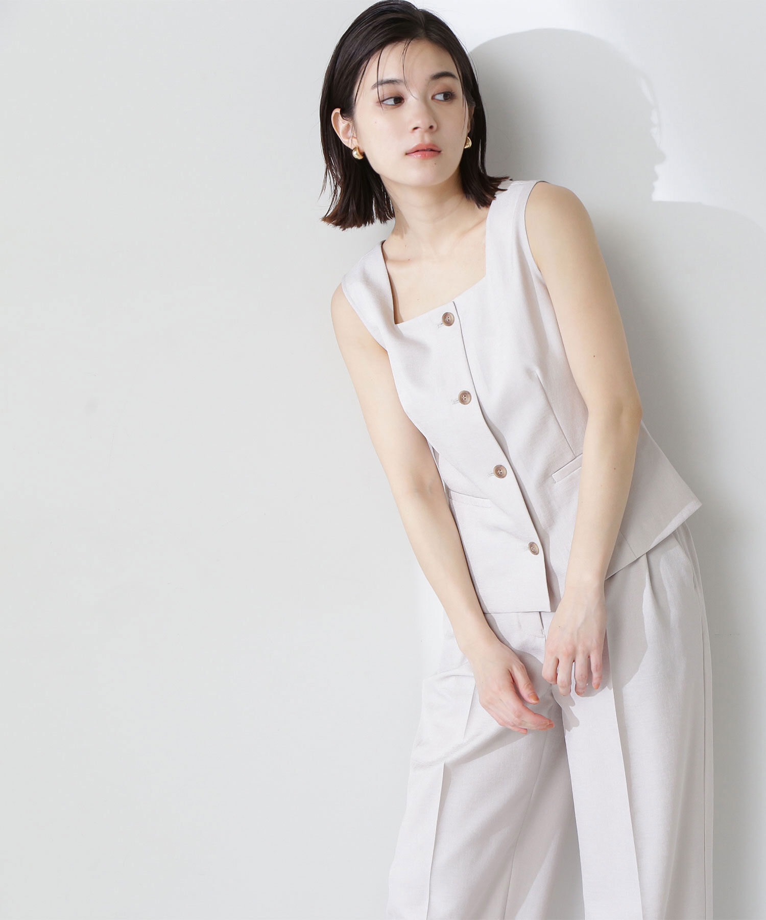  「リネンライクツイルシリーズ ベスト」|ブルゾン・スタジャン|