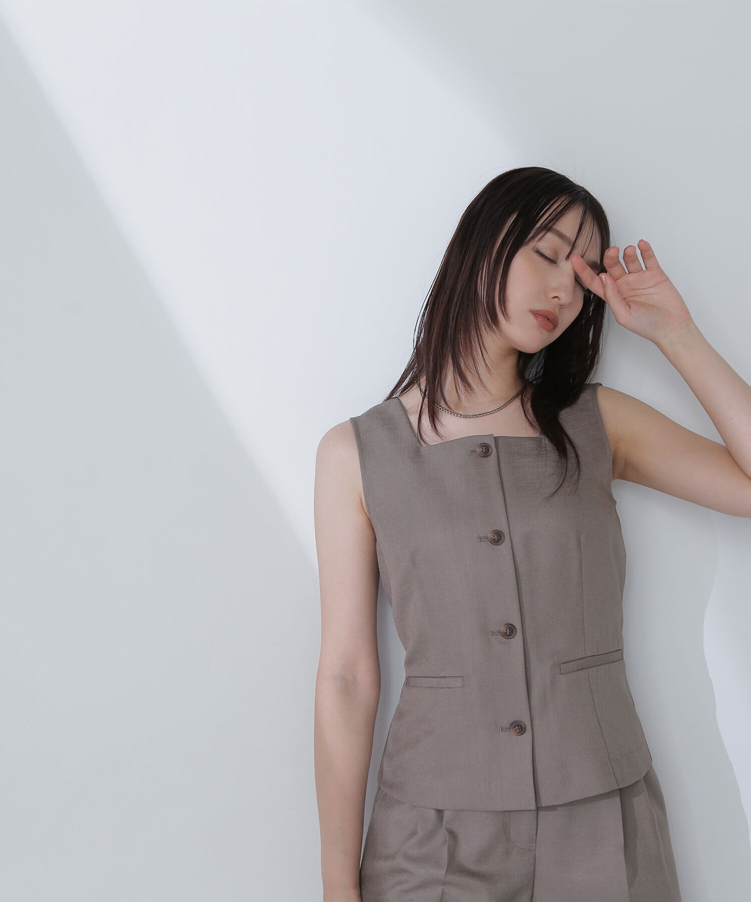  「リネンライクツイルシリーズ ベスト」|ブルゾン・スタジャン|