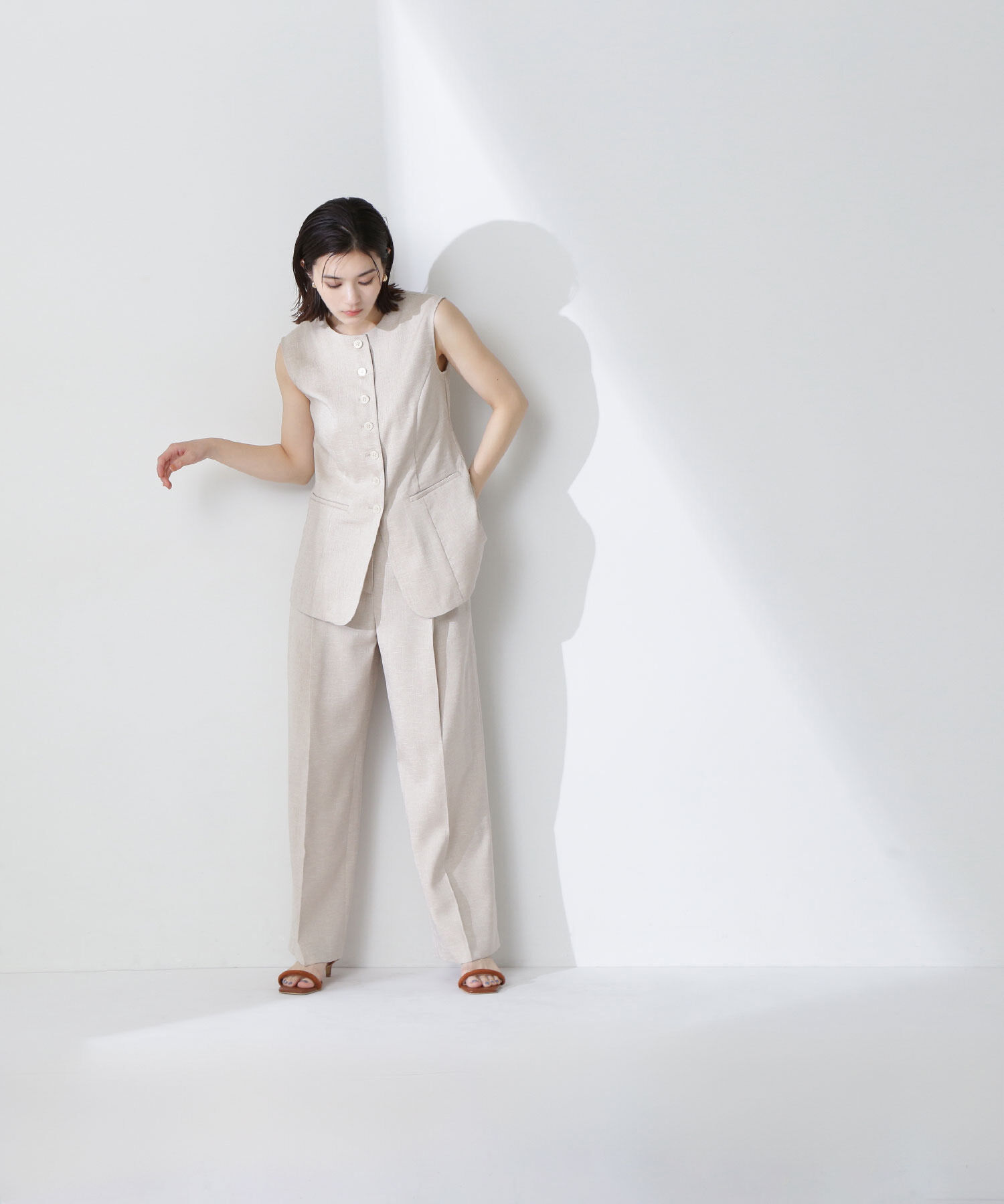  「リネンライクジレ」|ブルゾン・スタジャン|