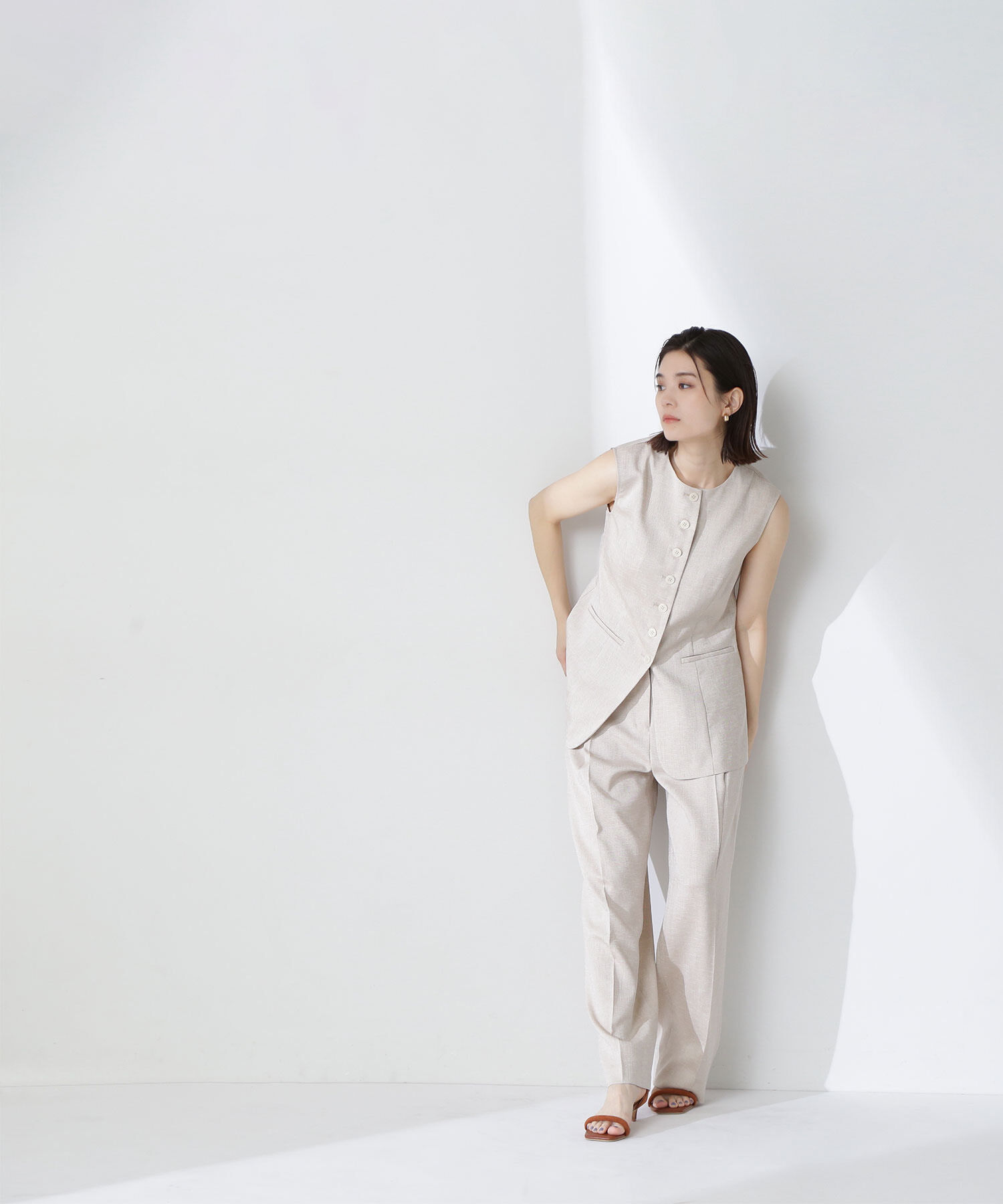  「リネンライクジレ」|ブルゾン・スタジャン|