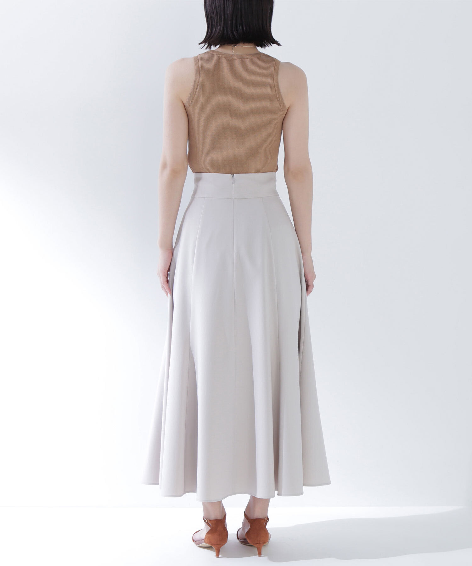  「リネンライクフレアマキシスカート」|スカート|