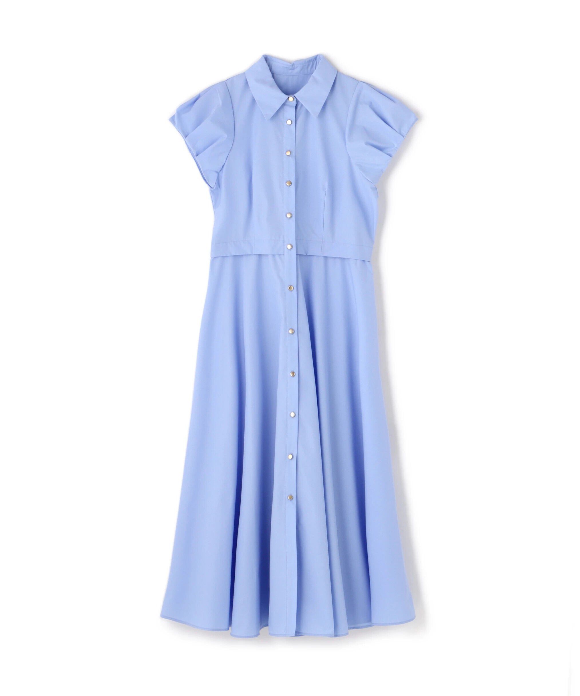  「タックパフシャツワンピース」|ワンピース|