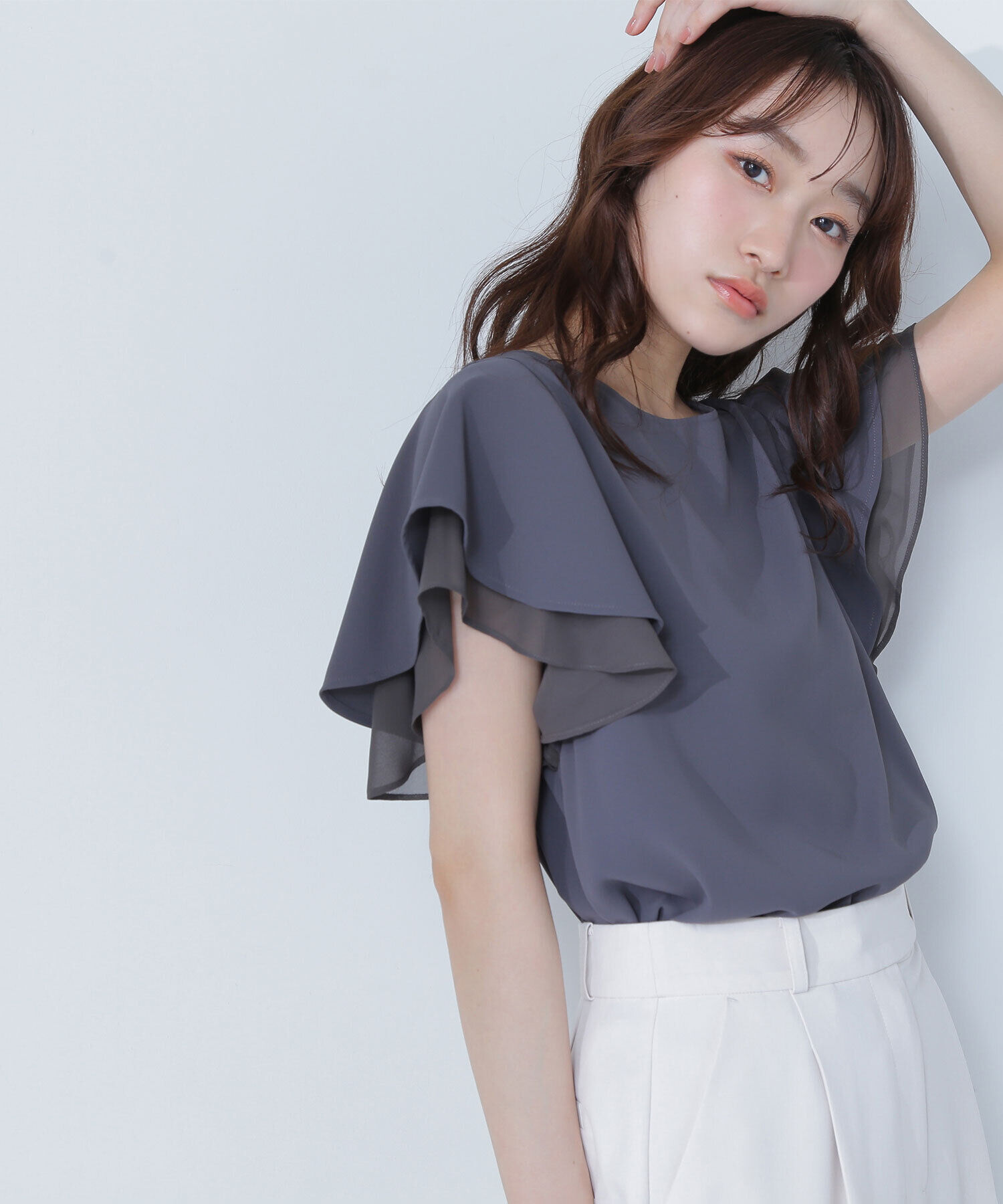  「シアーレイヤードフレアブラウス」|シャツ・ブラウス|