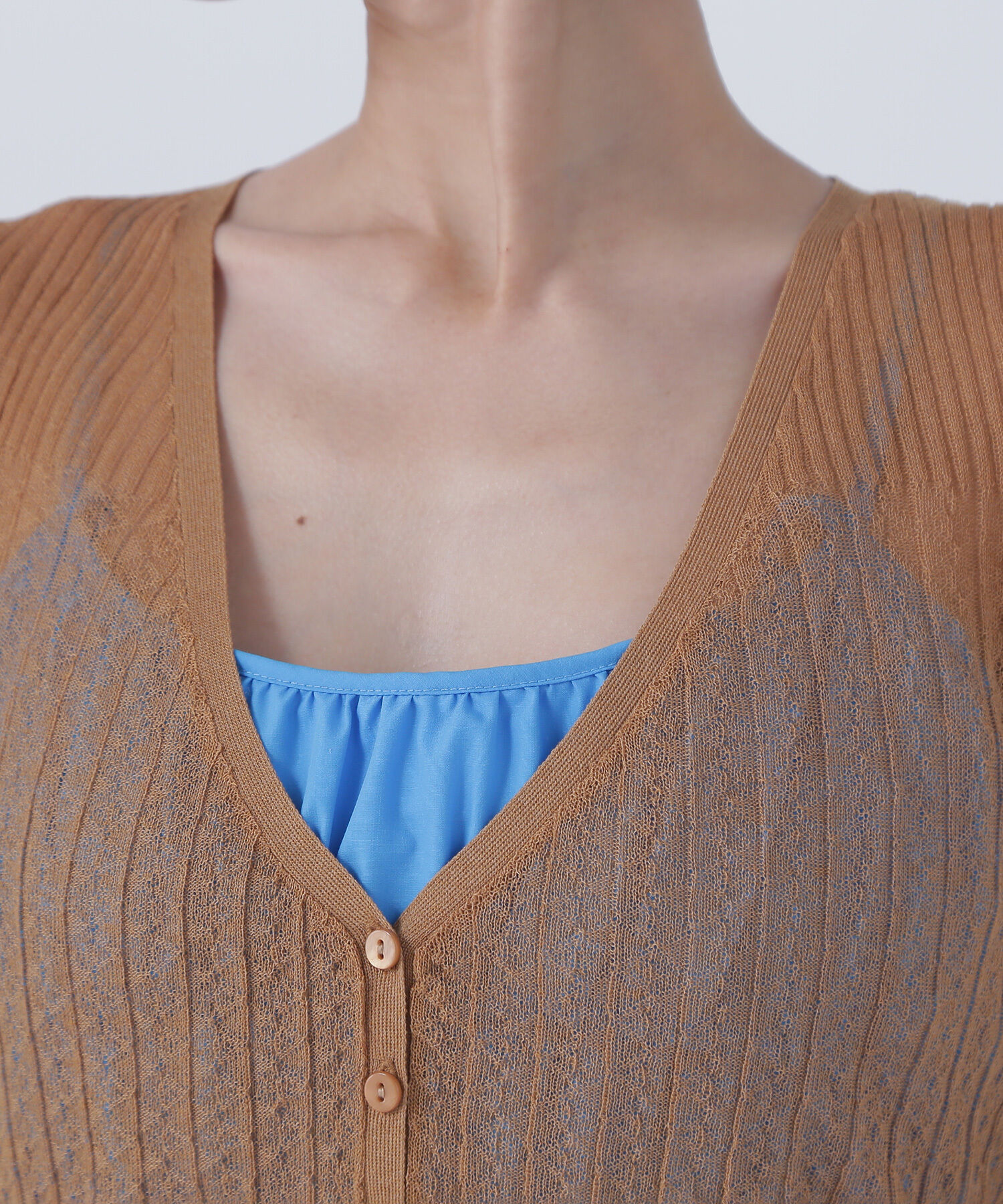  「柄編みリブショートカーディガン」|ニット・セーター|