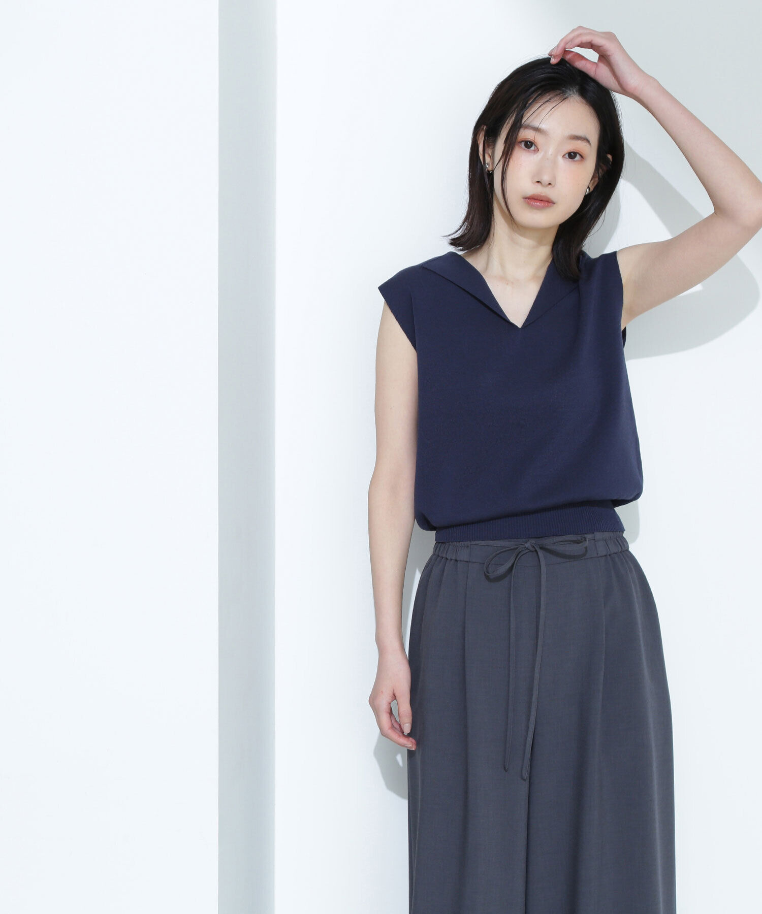  「オープンカラーニット」|ニット・セーター|