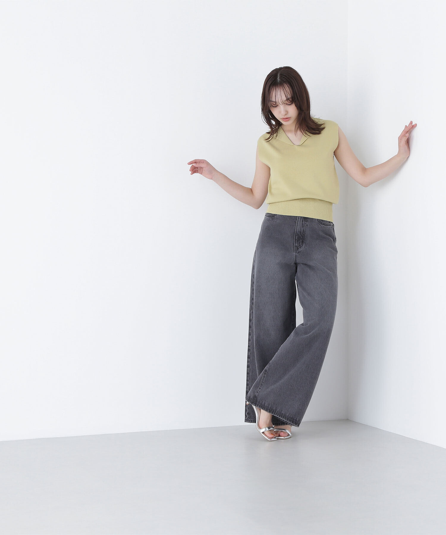  「オープンカラーニット」|ニット・セーター|