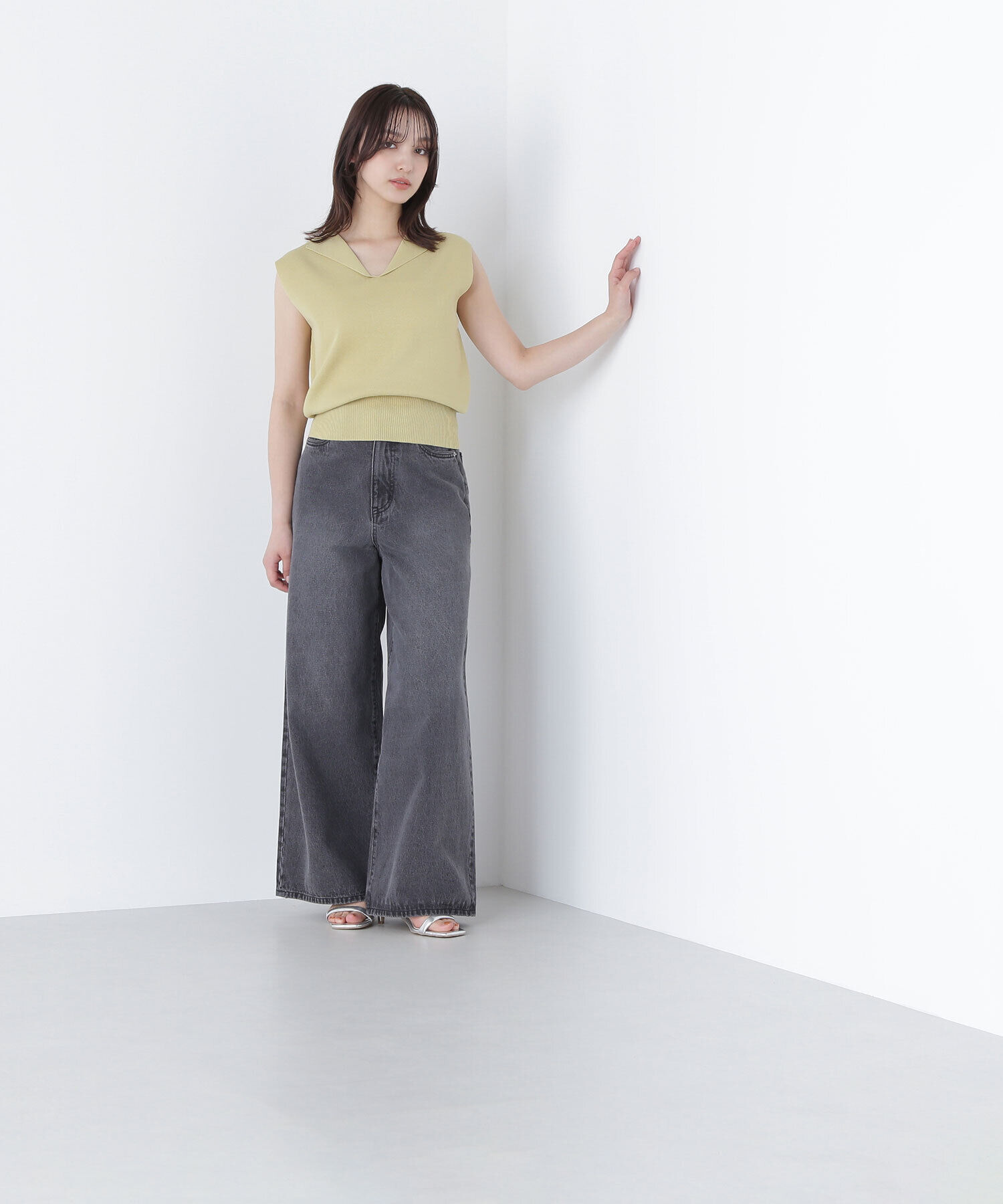  「オープンカラーニット」|ニット・セーター|