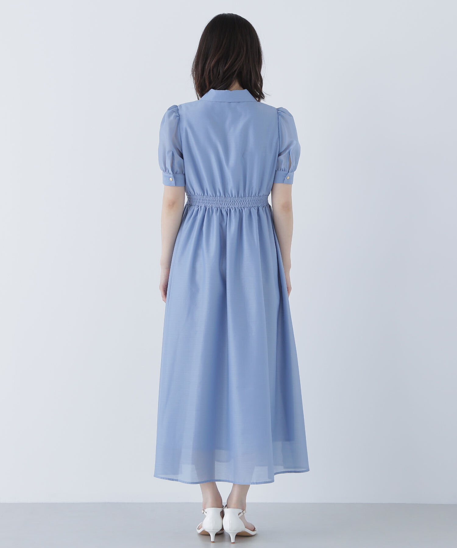  「シアーシャツワンピース」|ワンピース|