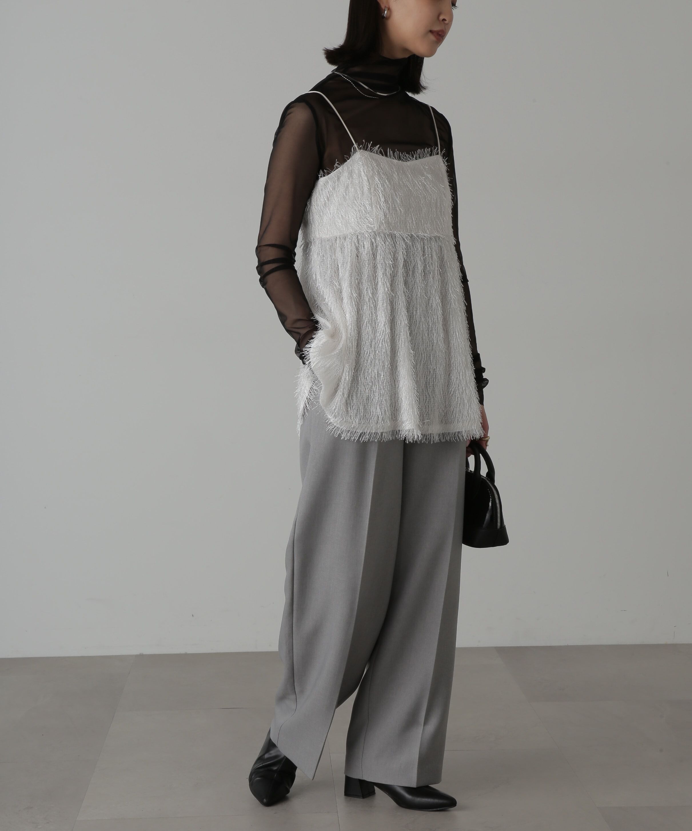  「前後2Wayシャギービスチェ」|シャツ・ブラウス|