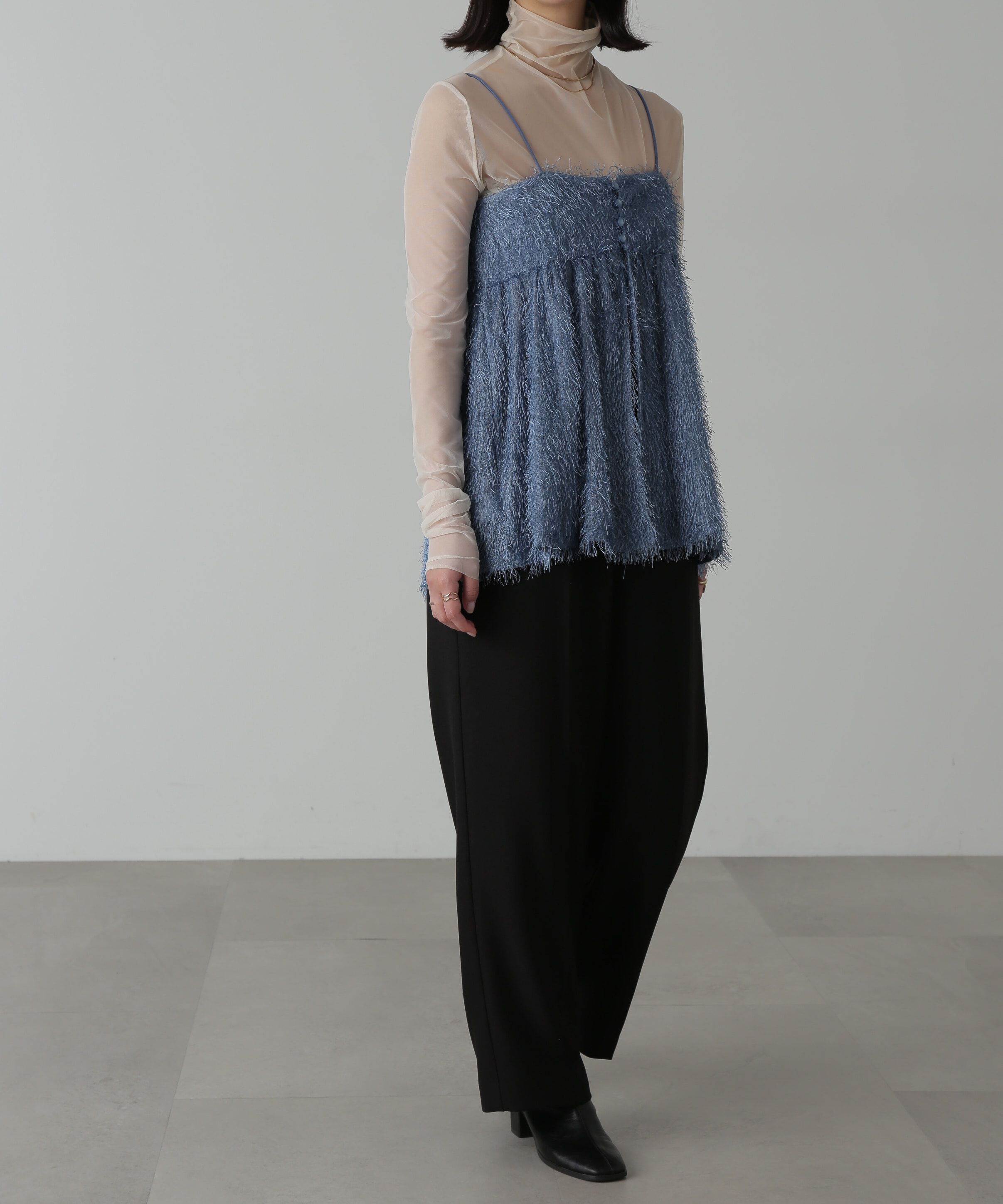  「前後2Wayシャギービスチェ」|シャツ・ブラウス|