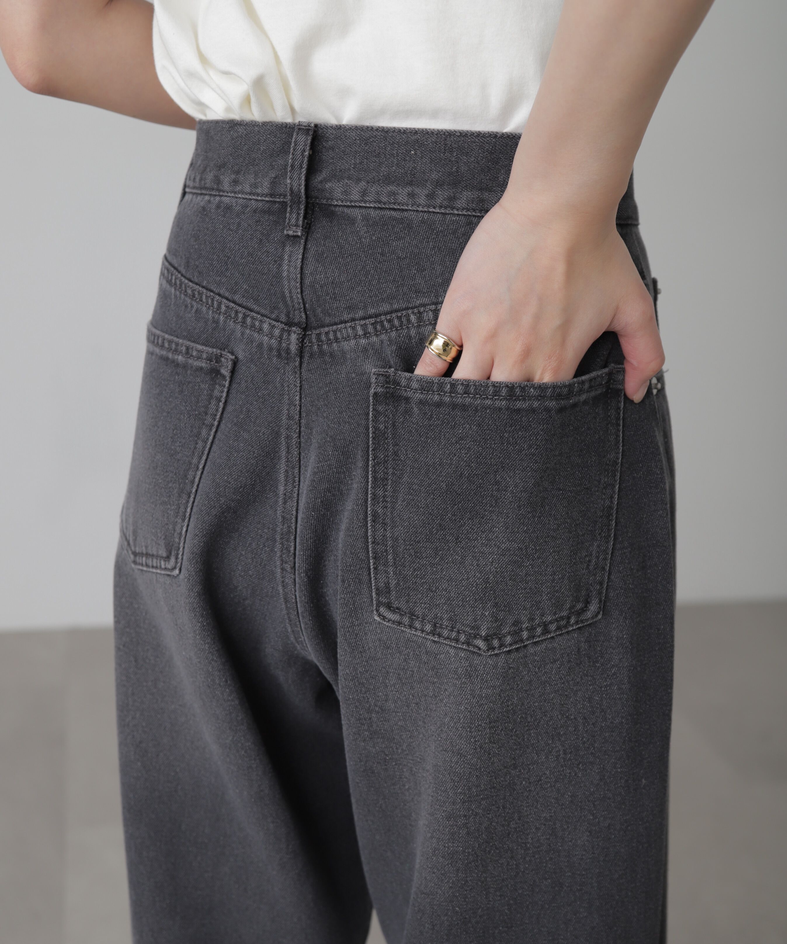  「[低身長サイズ/Sシリーズ]ニーオープンストレートデニムパンツ」|その他|