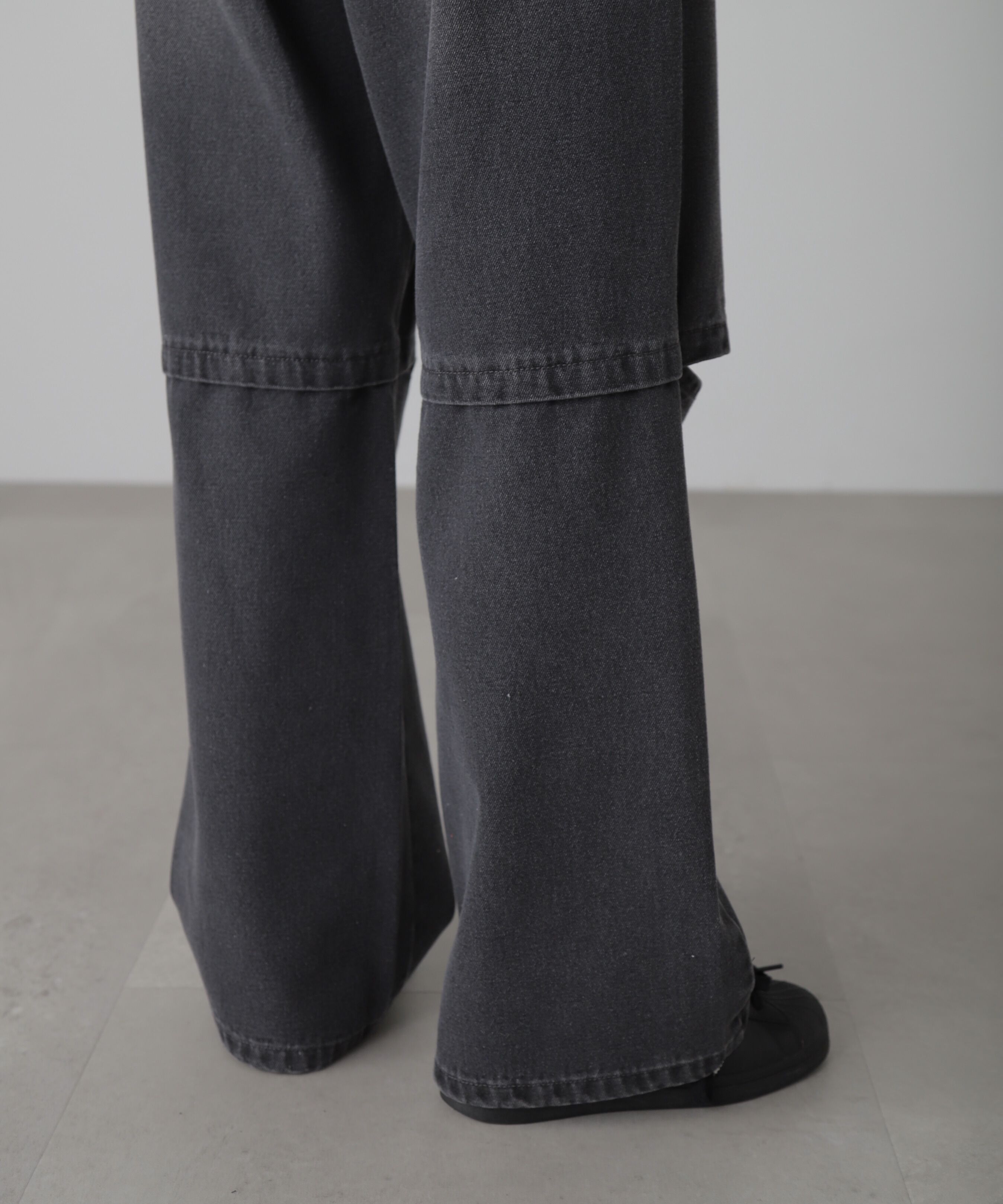  「[低身長サイズ/Sシリーズ]ニーオープンストレートデニムパンツ」|その他|
