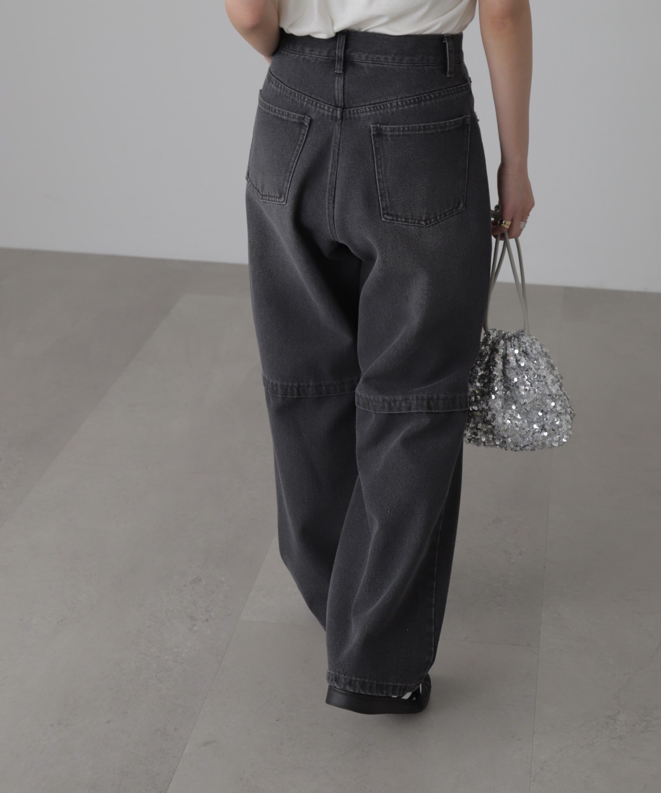  「[低身長サイズ/Sシリーズ]ニーオープンストレートデニムパンツ」|その他|