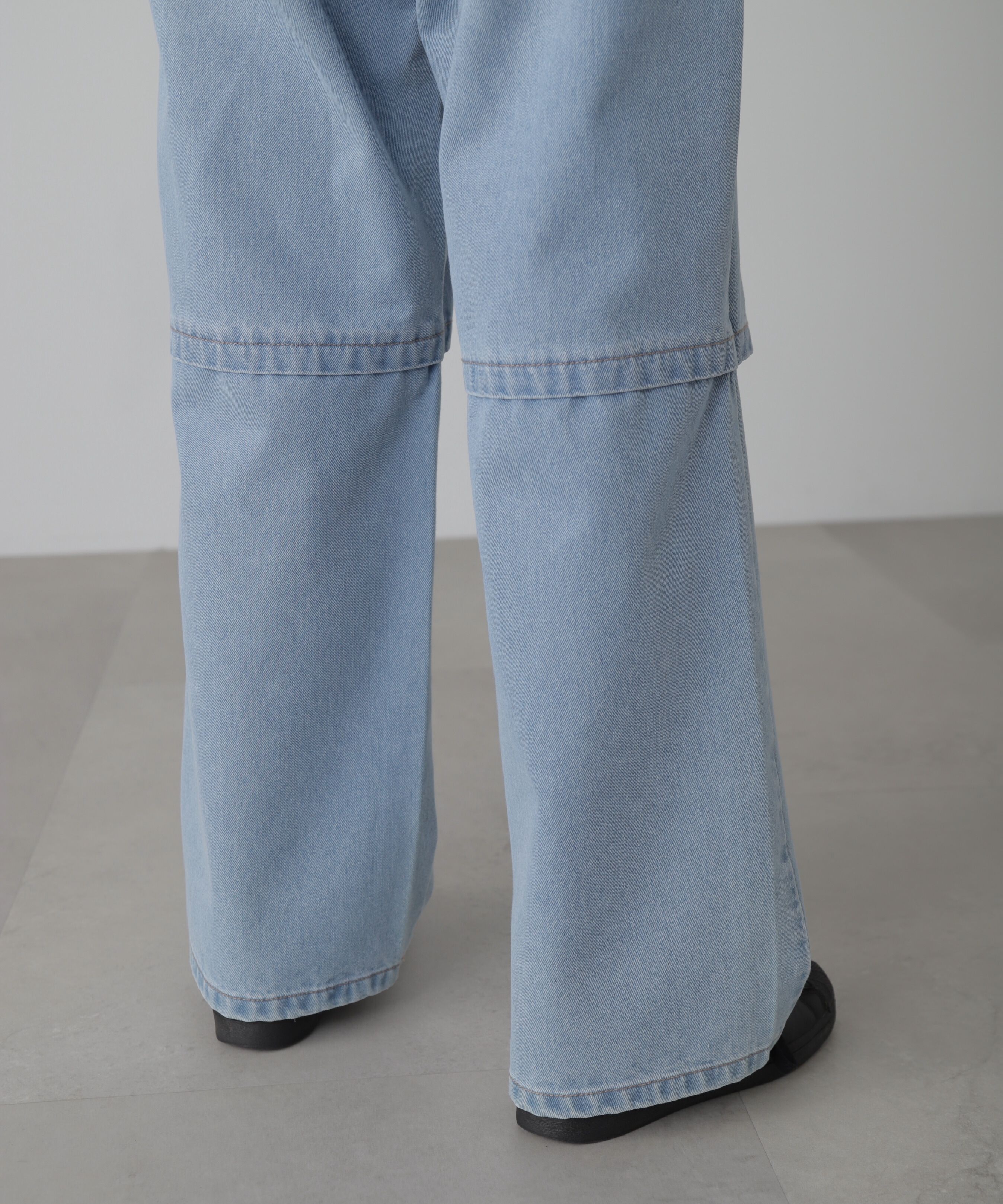  「[低身長サイズ/Sシリーズ]ニーオープンストレートデニムパンツ」|その他|