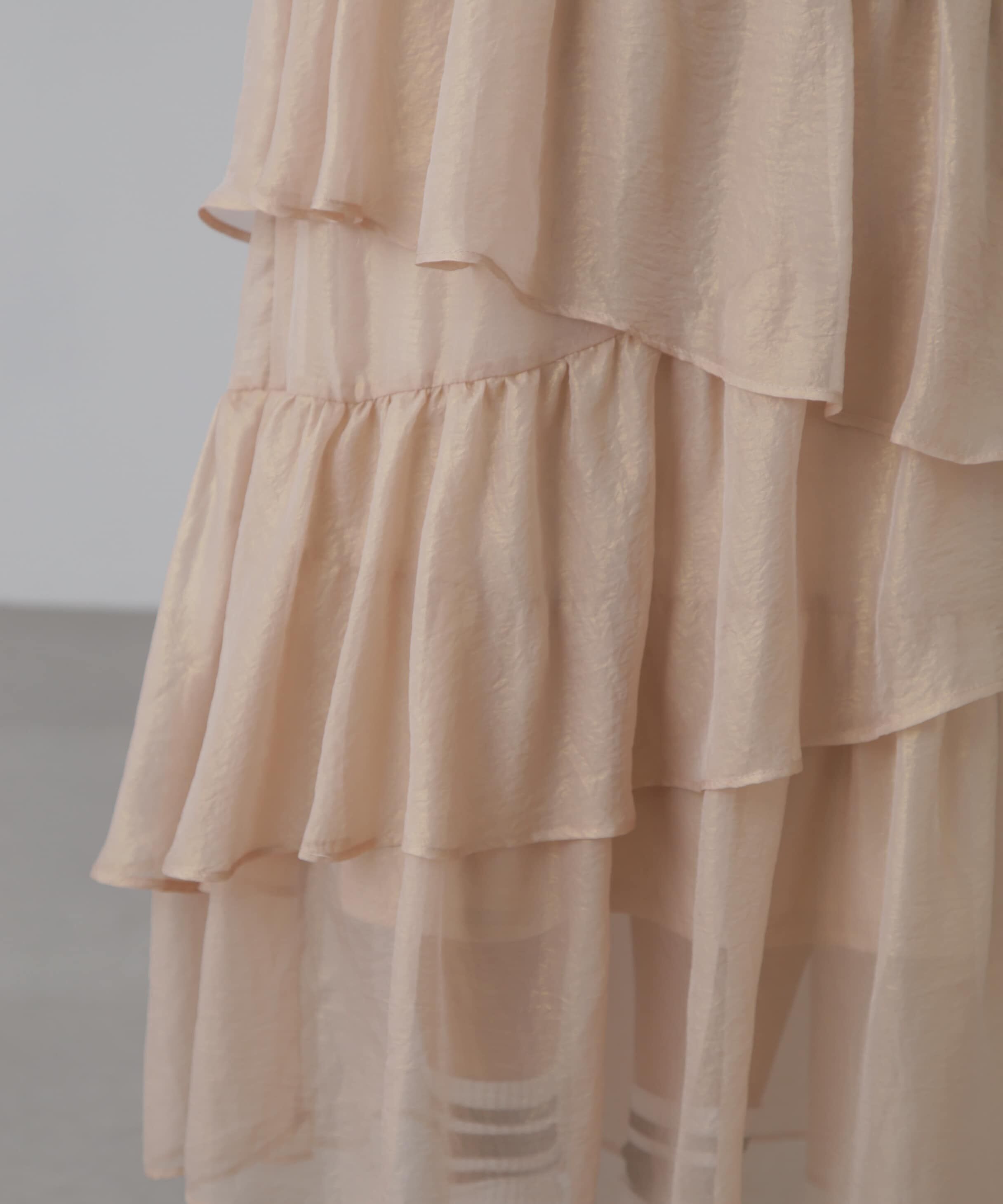  「シャイニーランダムティアードスカート」|スカート|