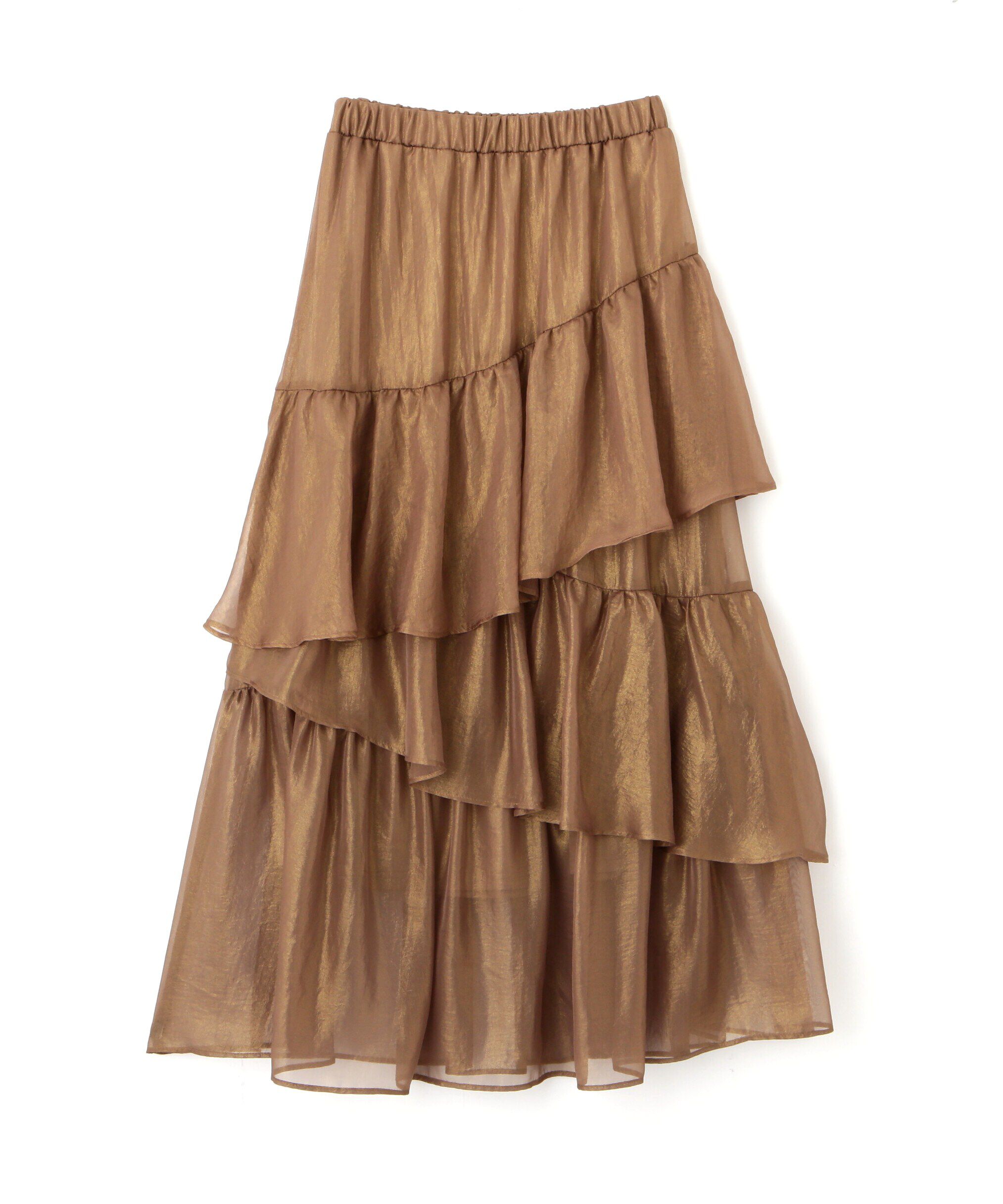  「シャイニーランダムティアードスカート」|スカート|