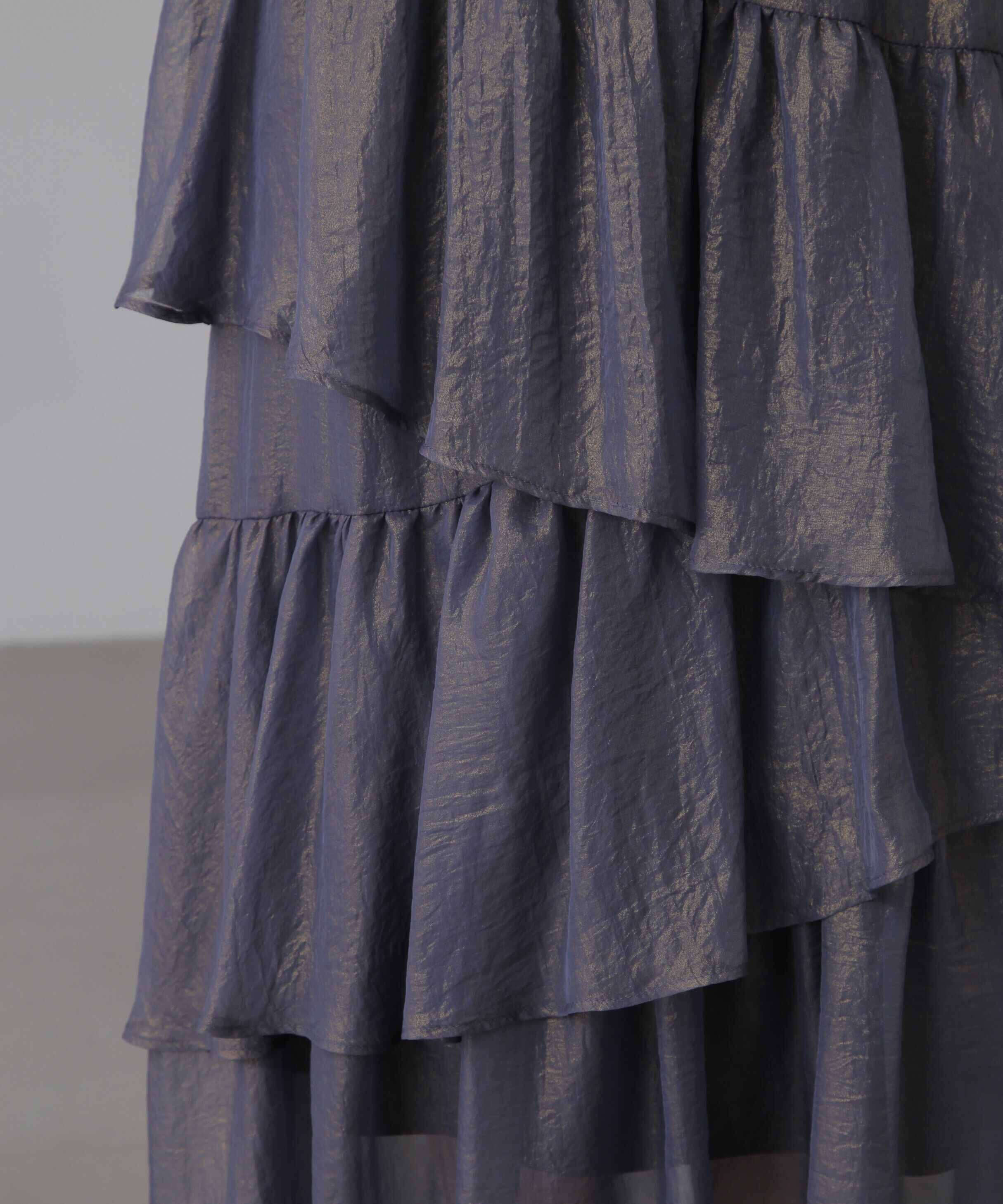  「シャイニーランダムティアードスカート」|スカート|