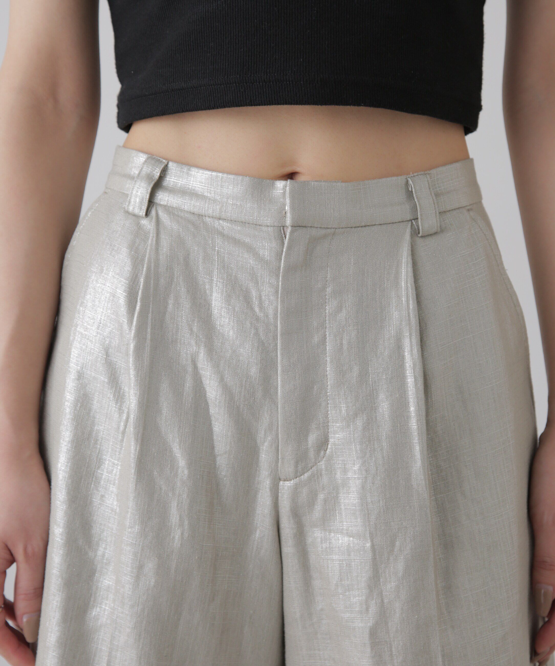  「麻混箔プリントハーフパンツ」|その他|