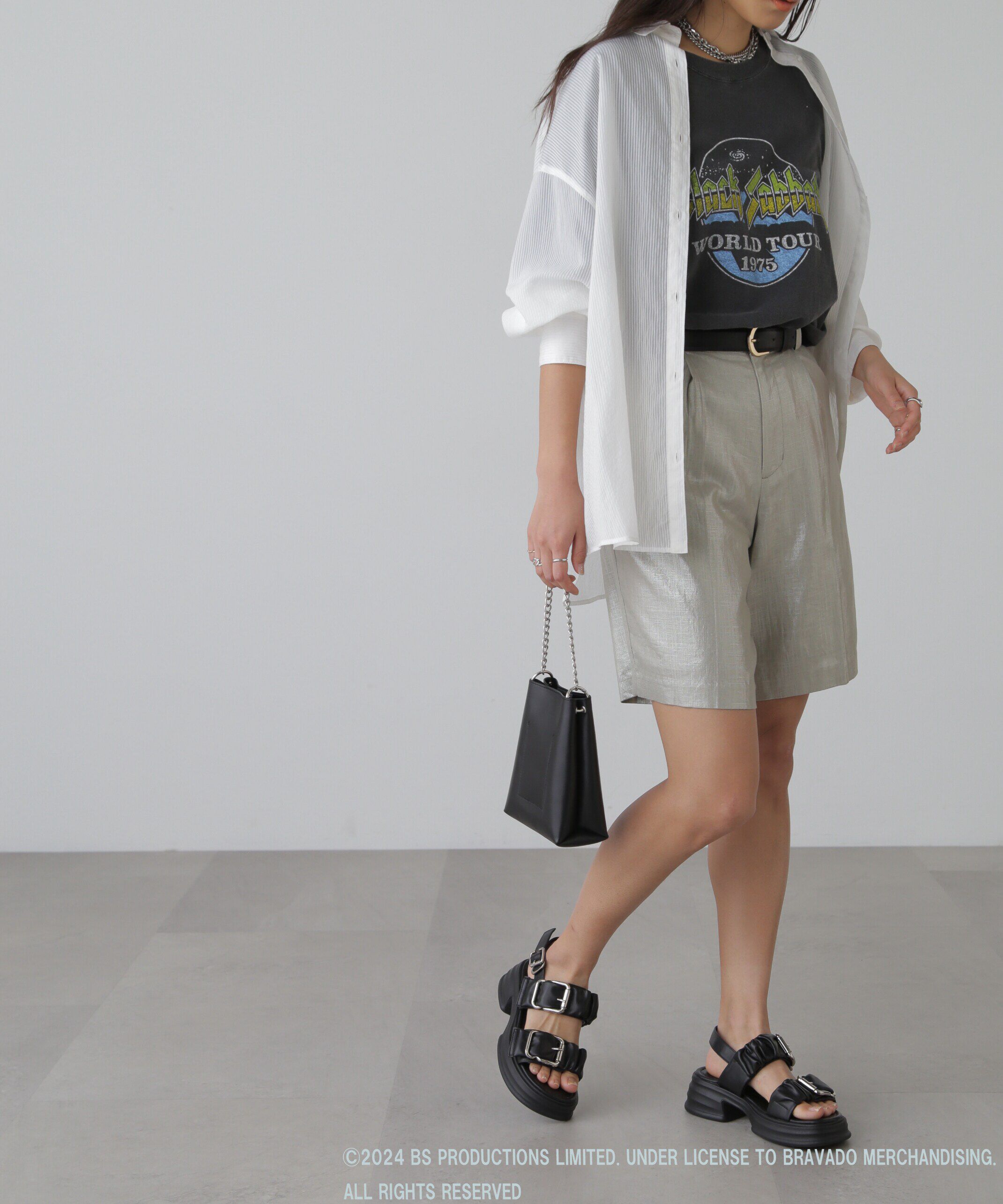  「麻混箔プリントハーフパンツ」|その他|