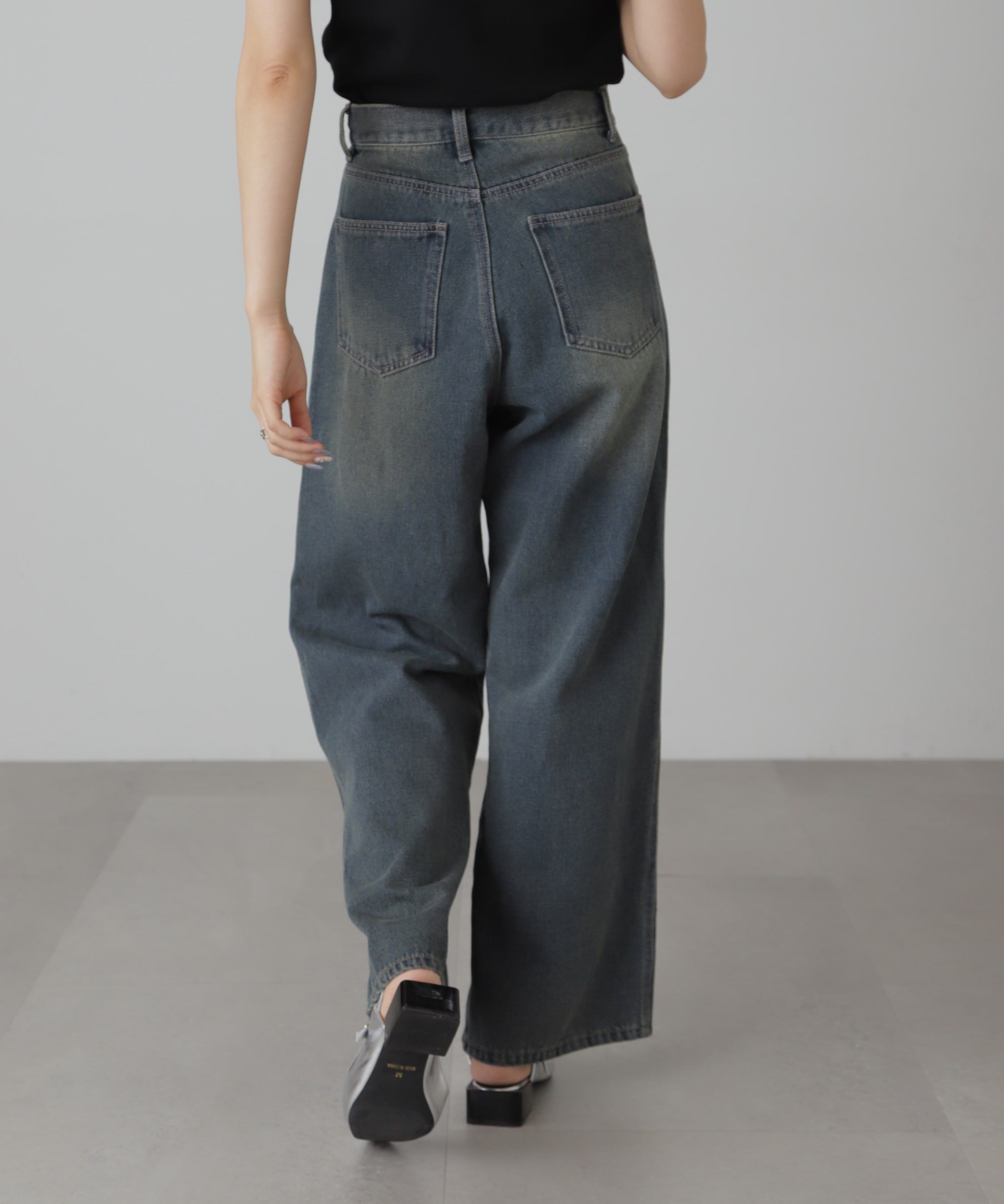  「[XS-Lサイズ展開]サイドパネルヴィンテージライクワイドデニム」|その他|