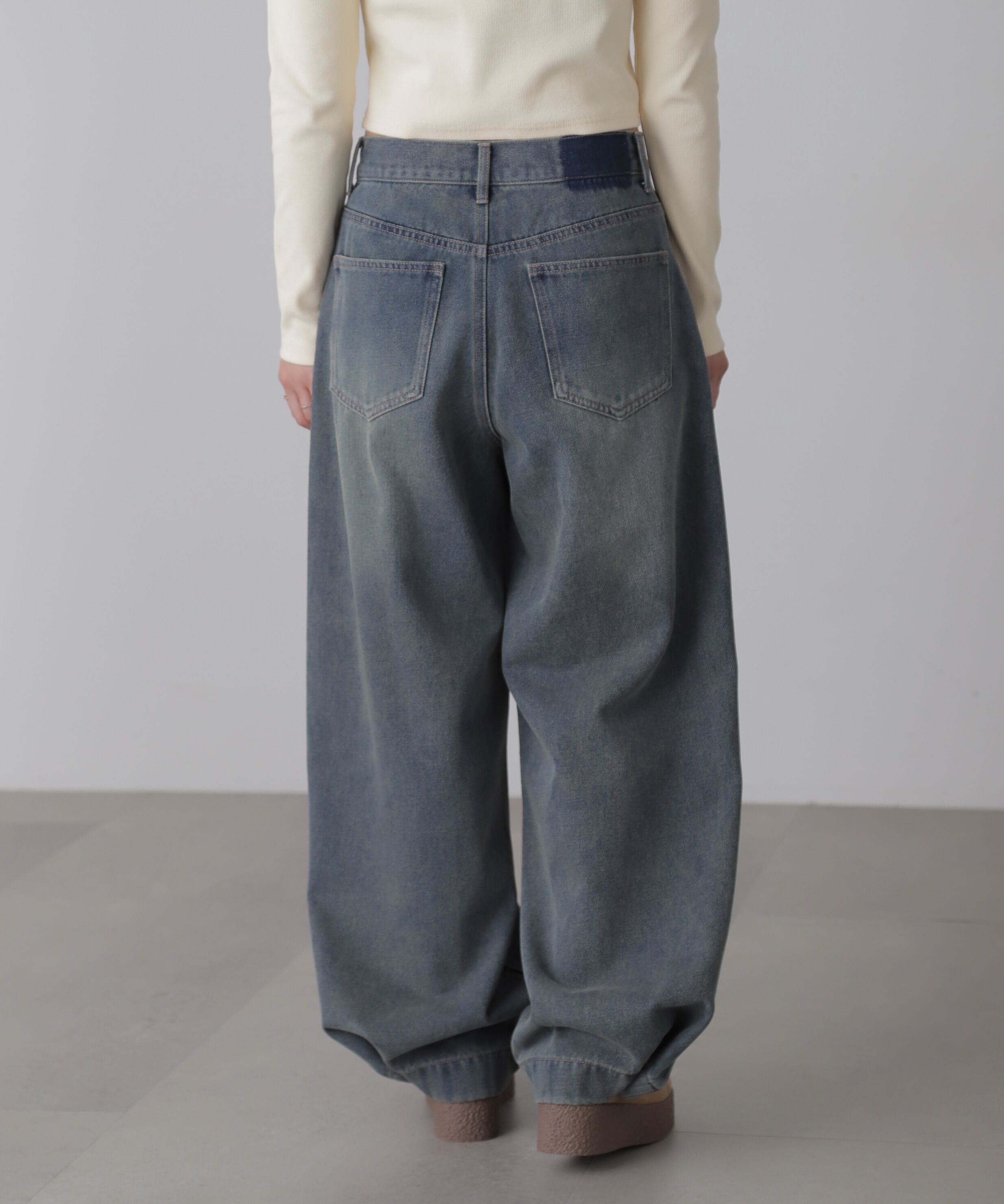  「裾ボタン2wayバギーデニムパンツ」|その他|