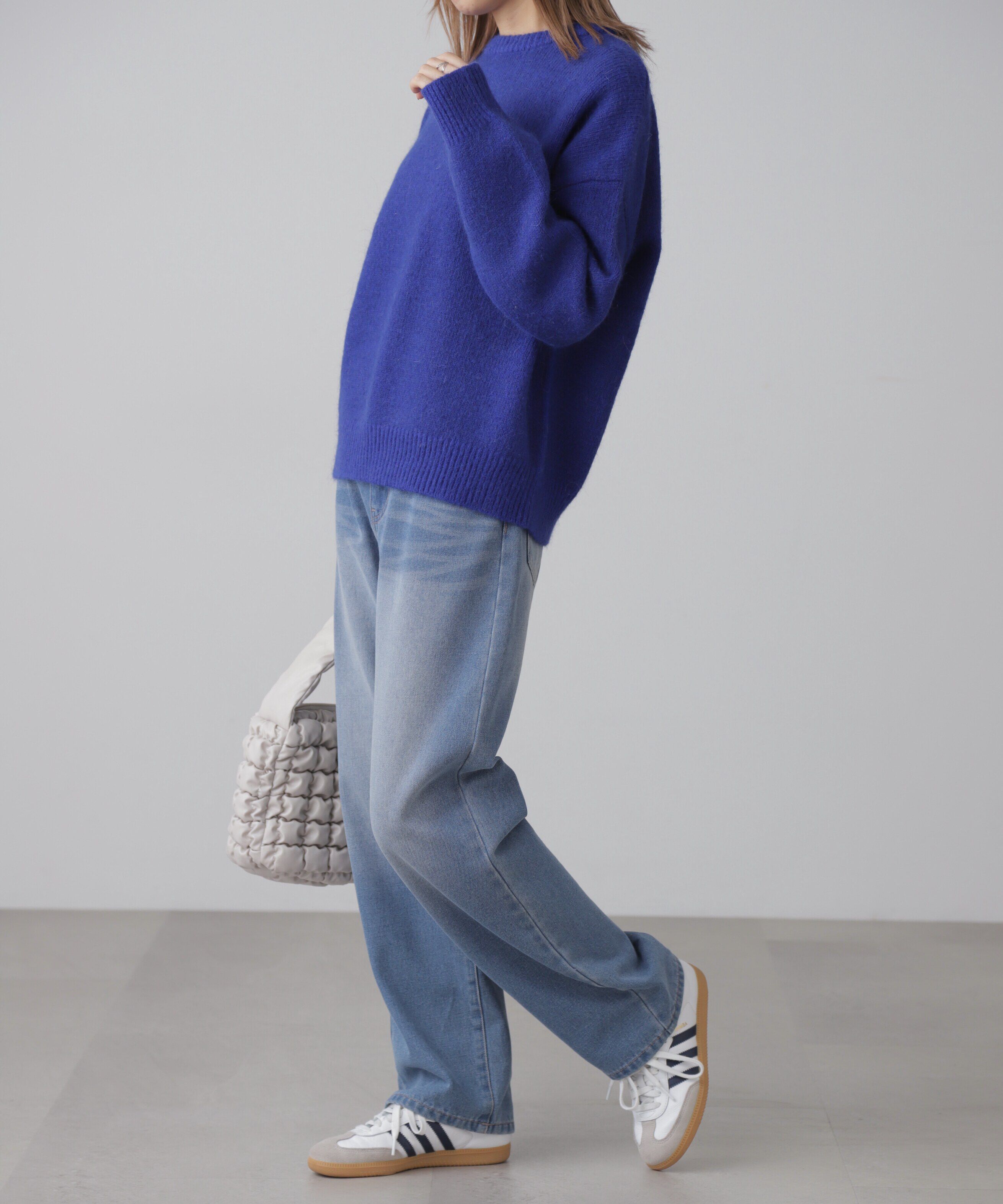  「オーバーサイズチュニック丈ニット」|ニット・セーター|