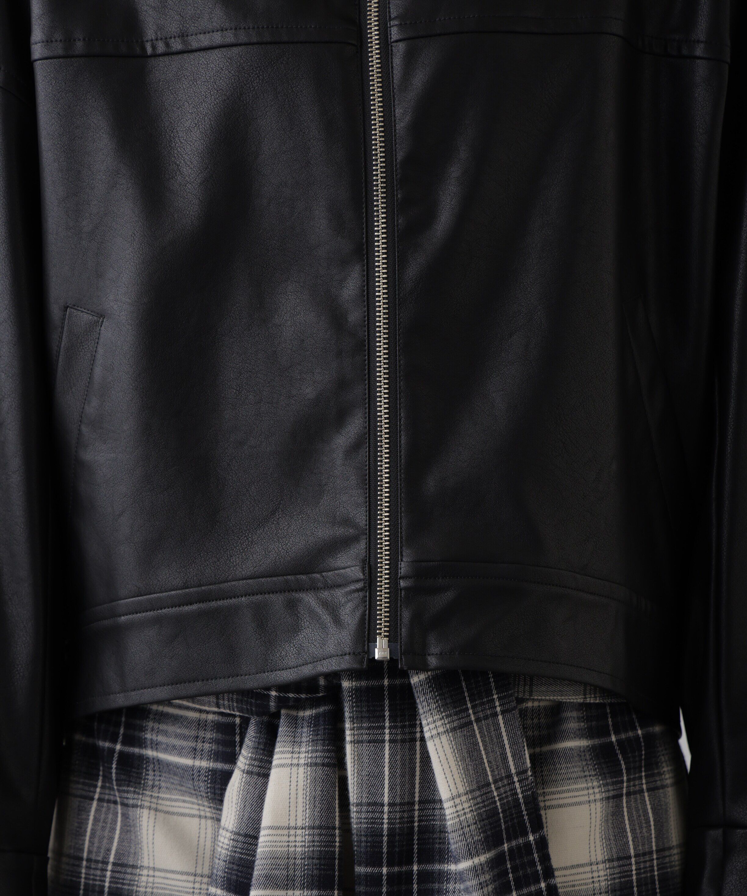  「合皮ジップアップブルゾン」|ブルゾン・スタジャン|