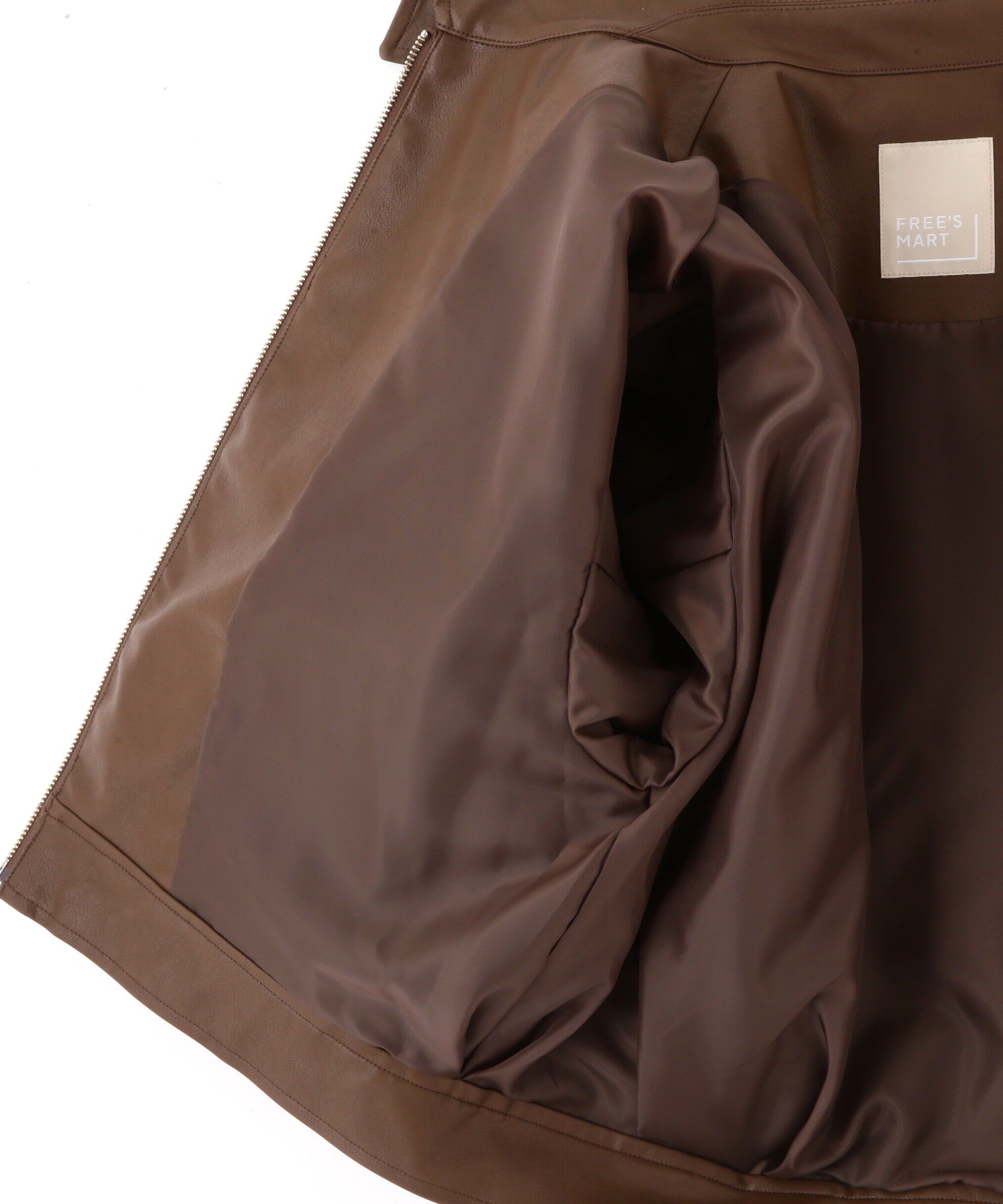  「合皮ジップアップブルゾン」|ブルゾン・スタジャン|