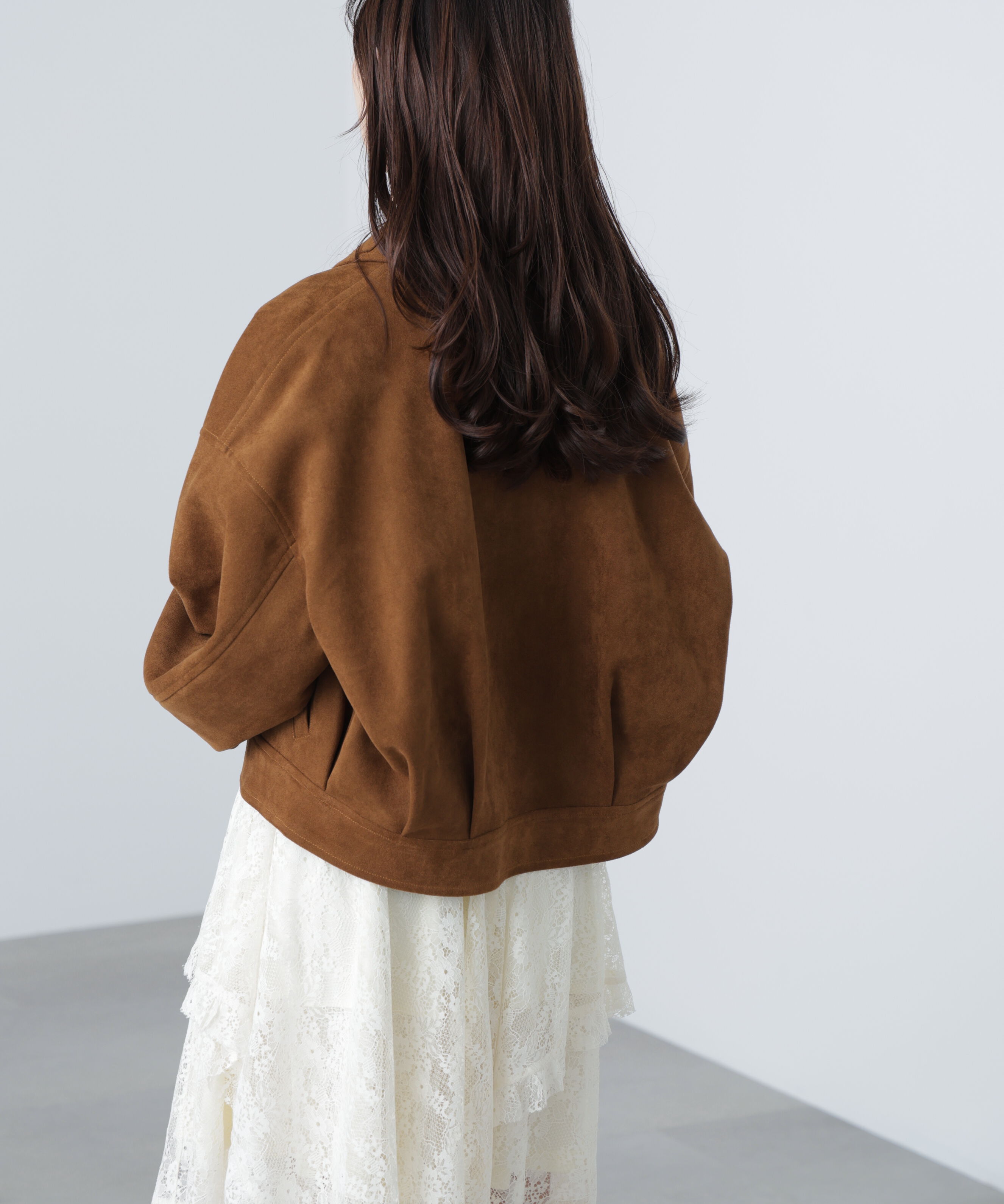  「合皮ジップアップブルゾン」|ブルゾン・スタジャン|