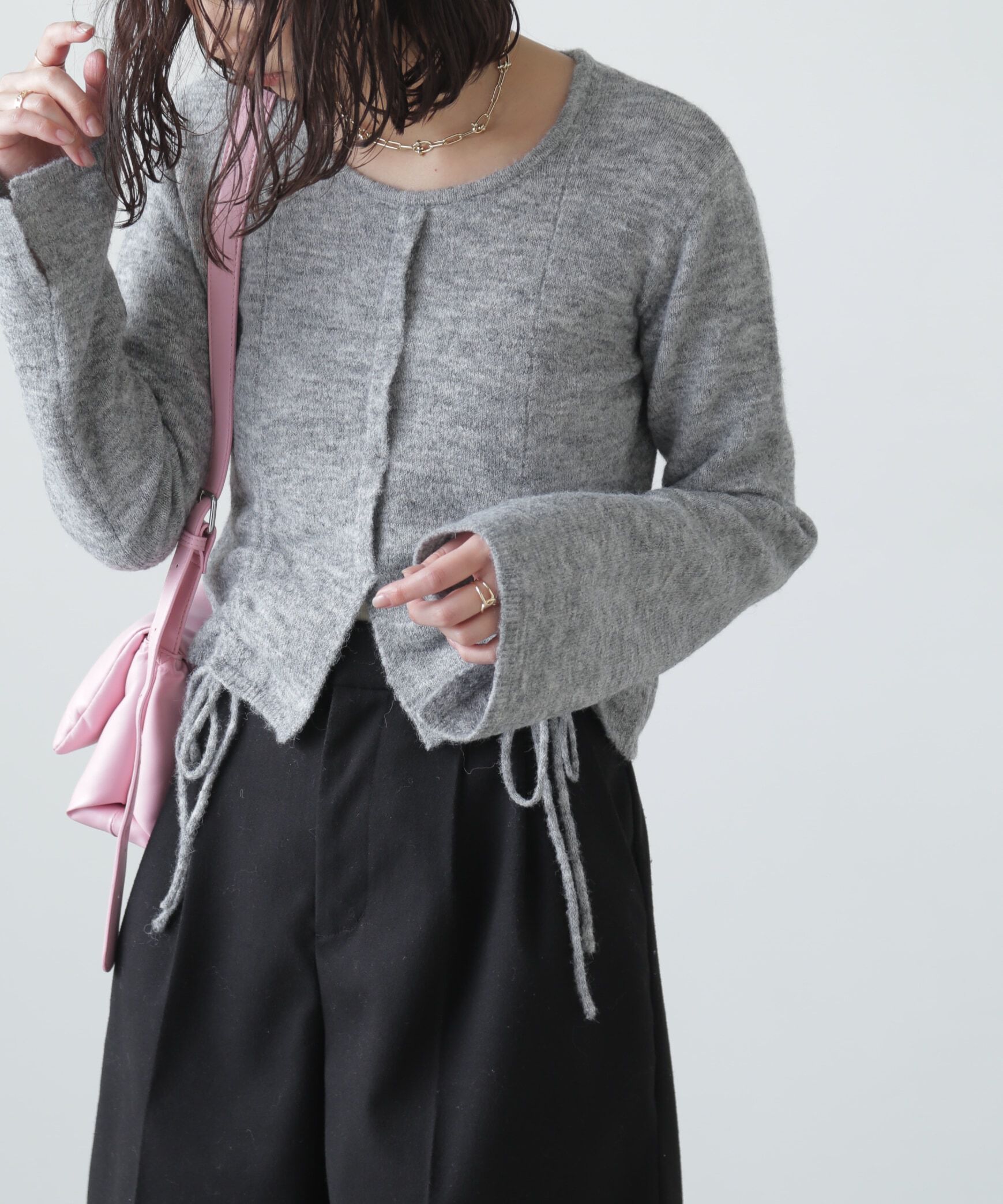  「ドロストクルーネックニット」|ニット・セーター|