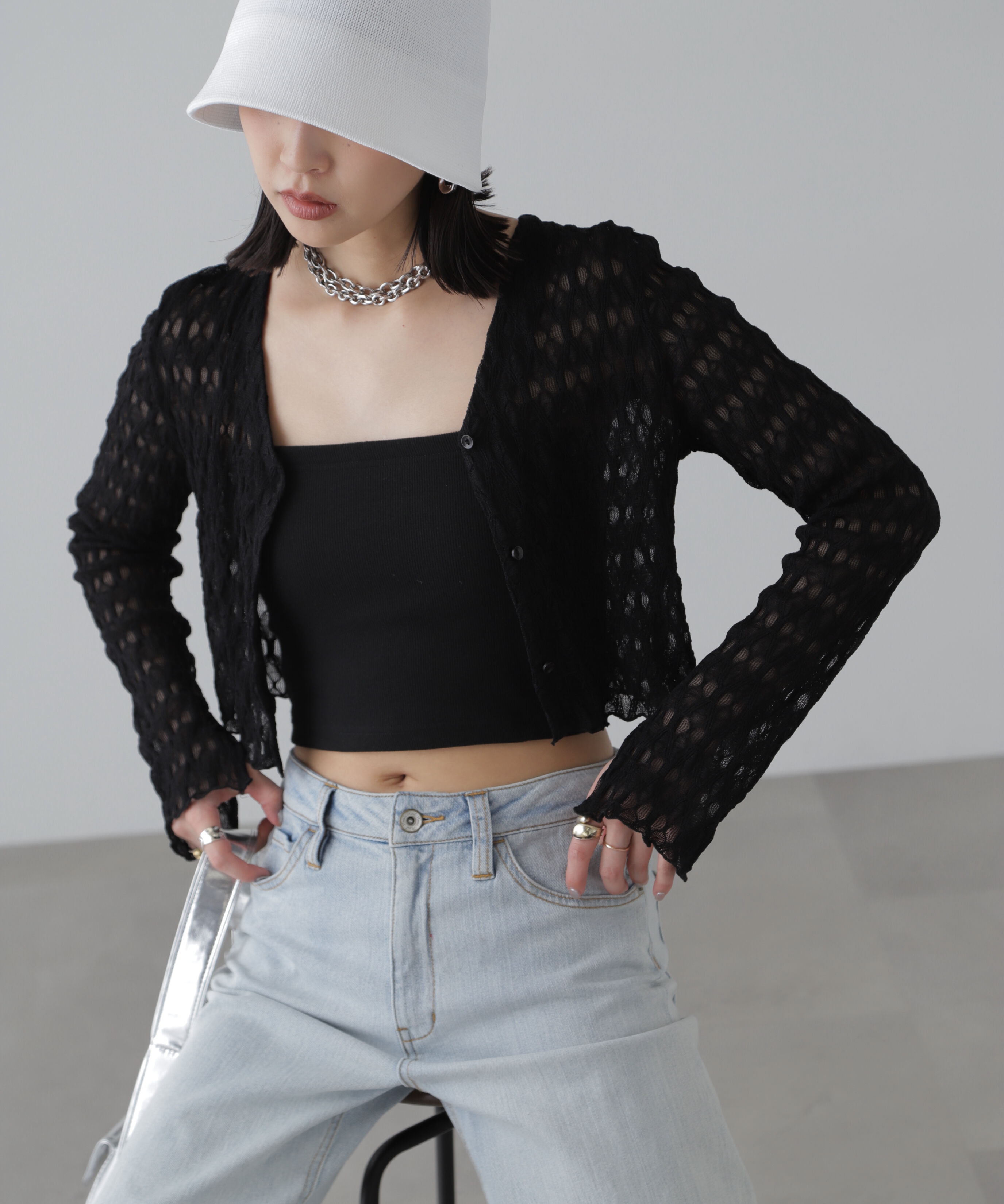  「シアーチュールカーディガン」|Tシャツ・カットソー|