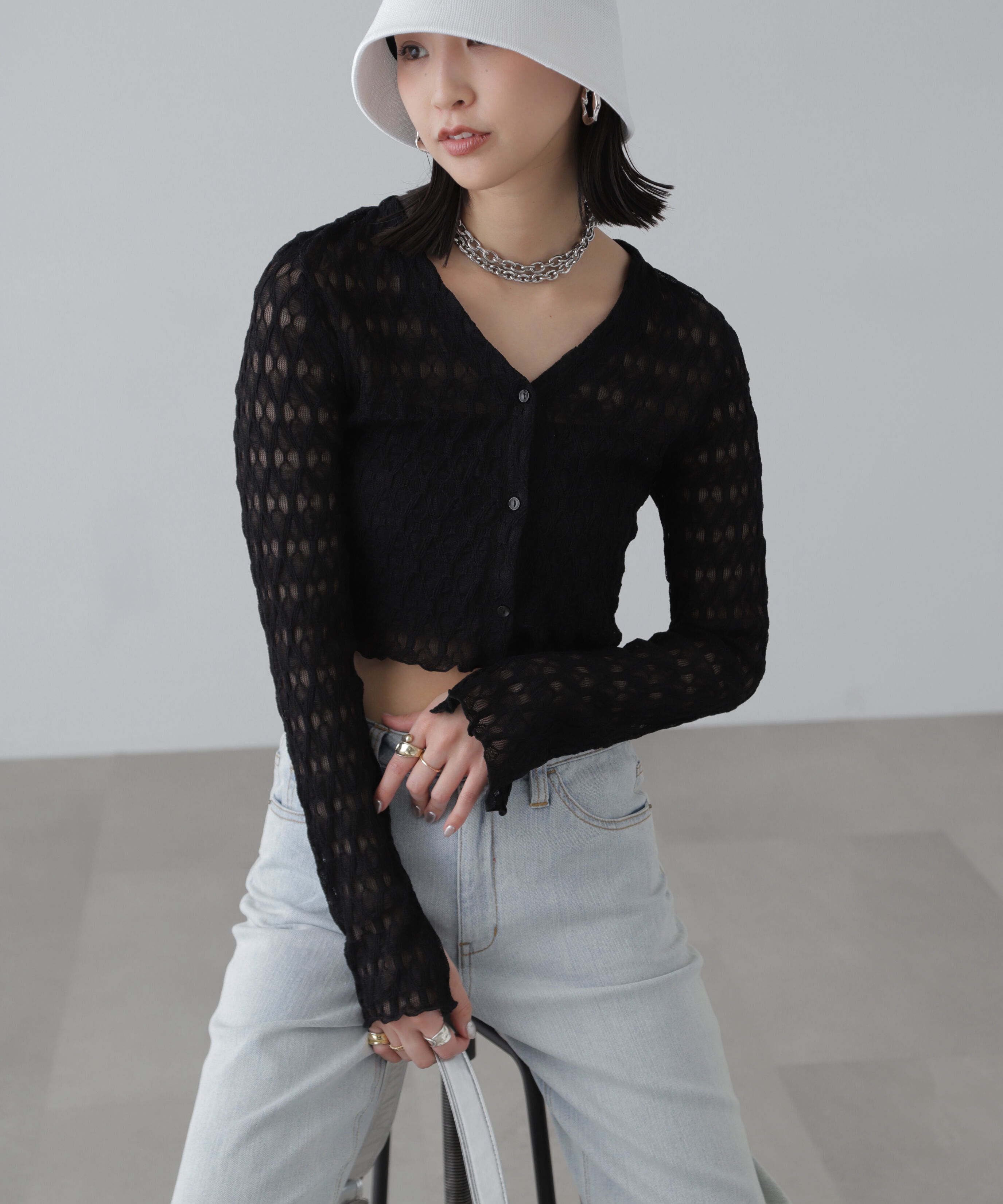  「シアーチュールカーディガン」|Tシャツ・カットソー|