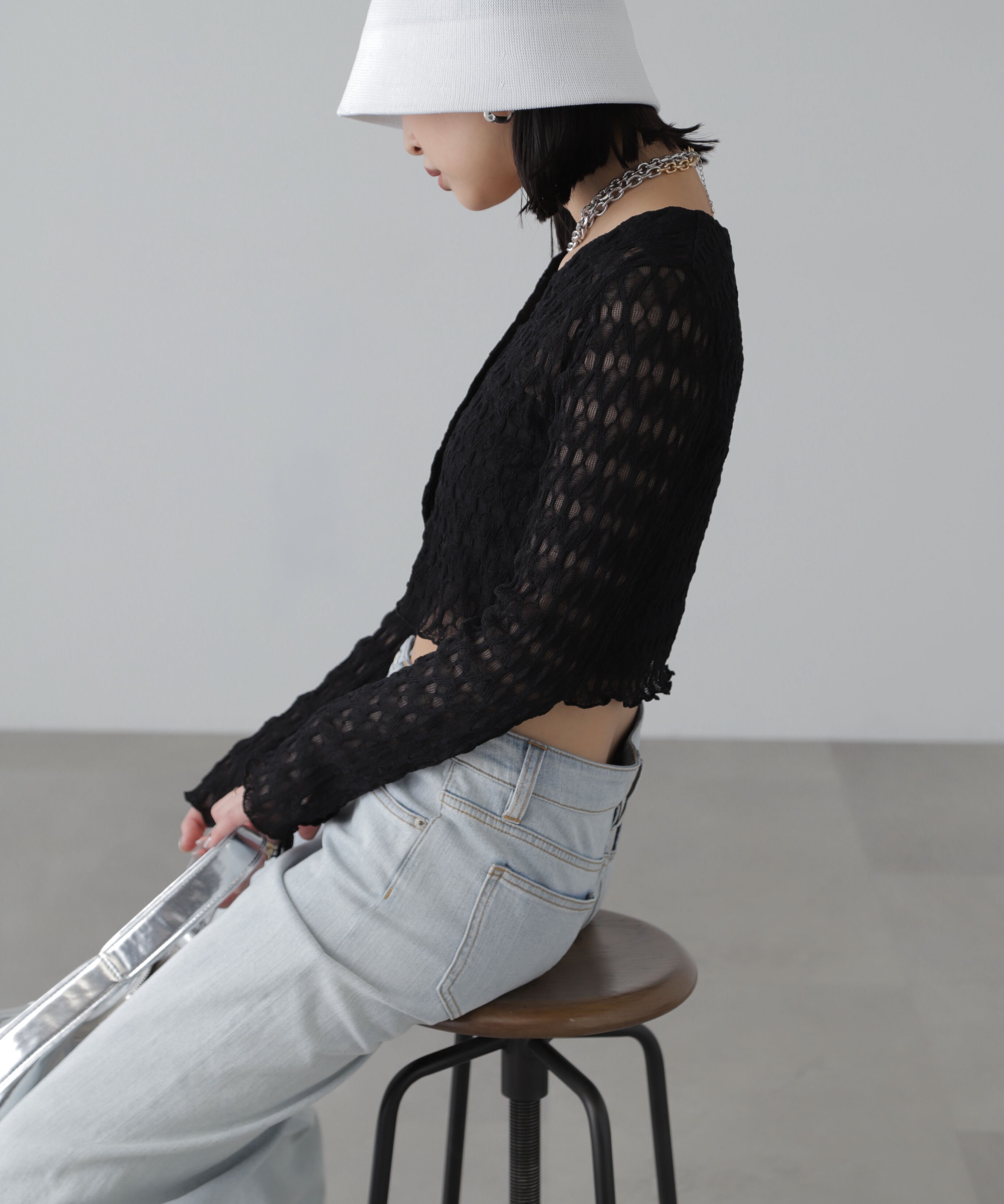  「シアーチュールカーディガン」|Tシャツ・カットソー|