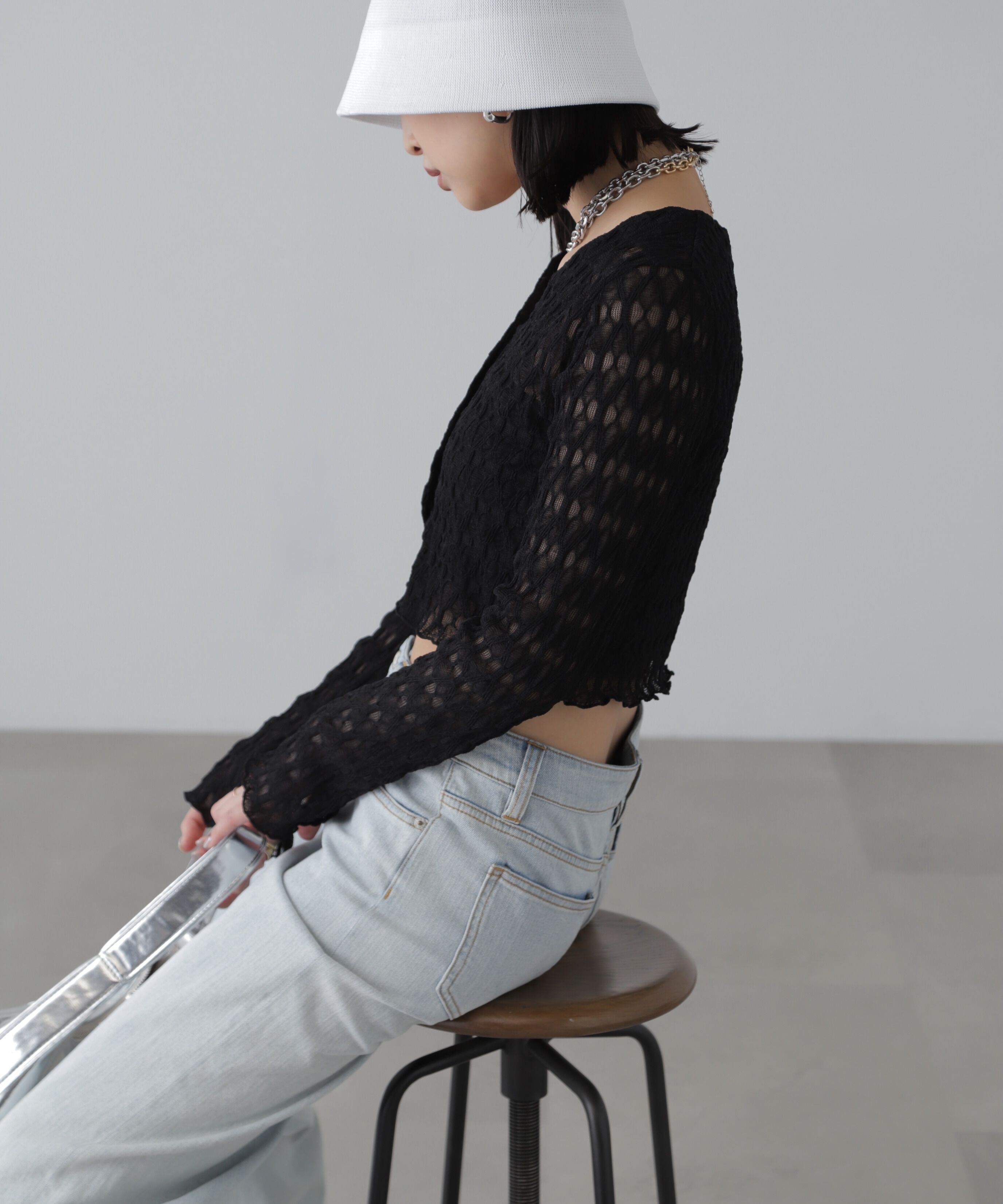  「シアーチュールカーディガン」|Tシャツ・カットソー|