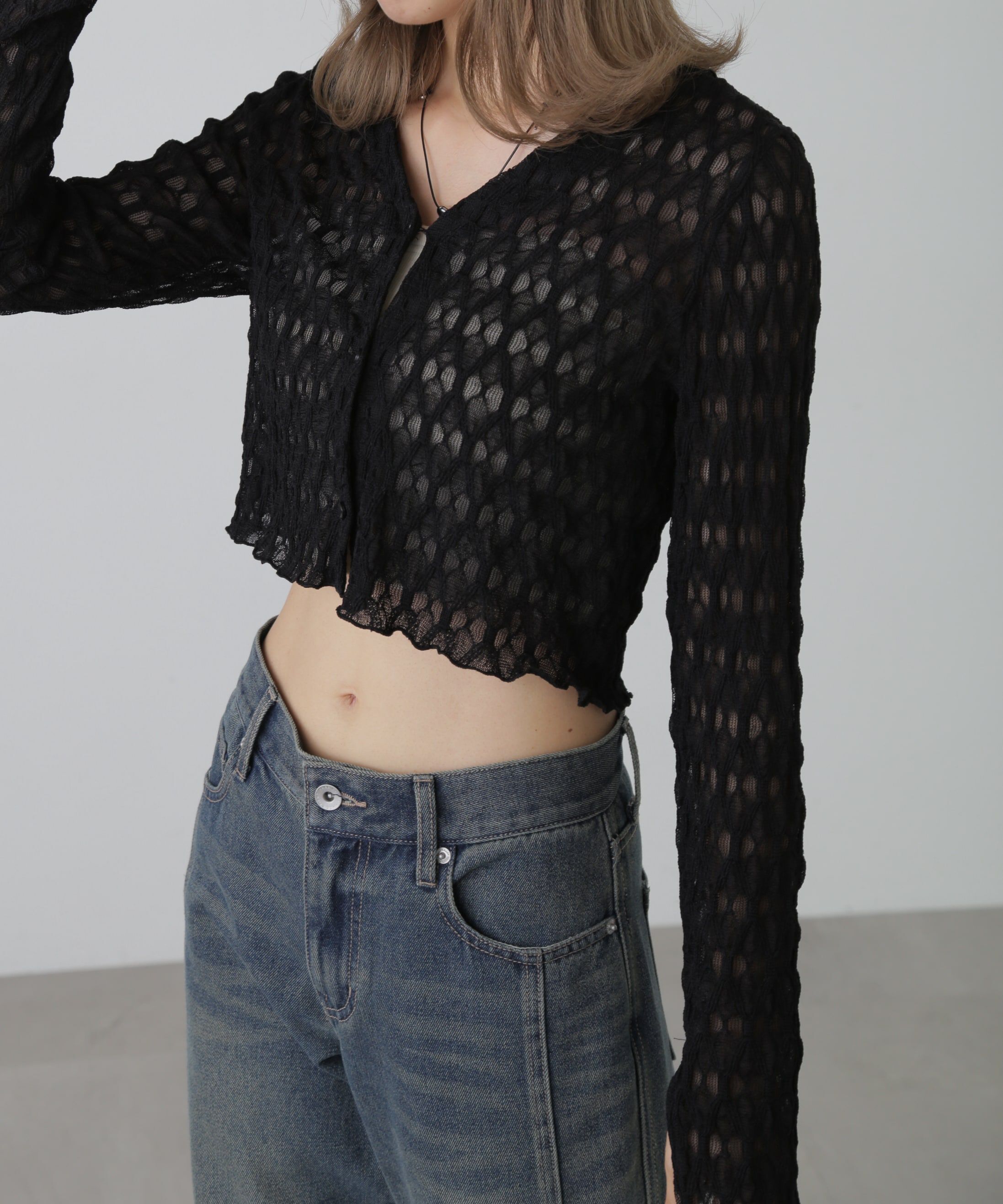  「シアーチュールカーディガン」|Tシャツ・カットソー|