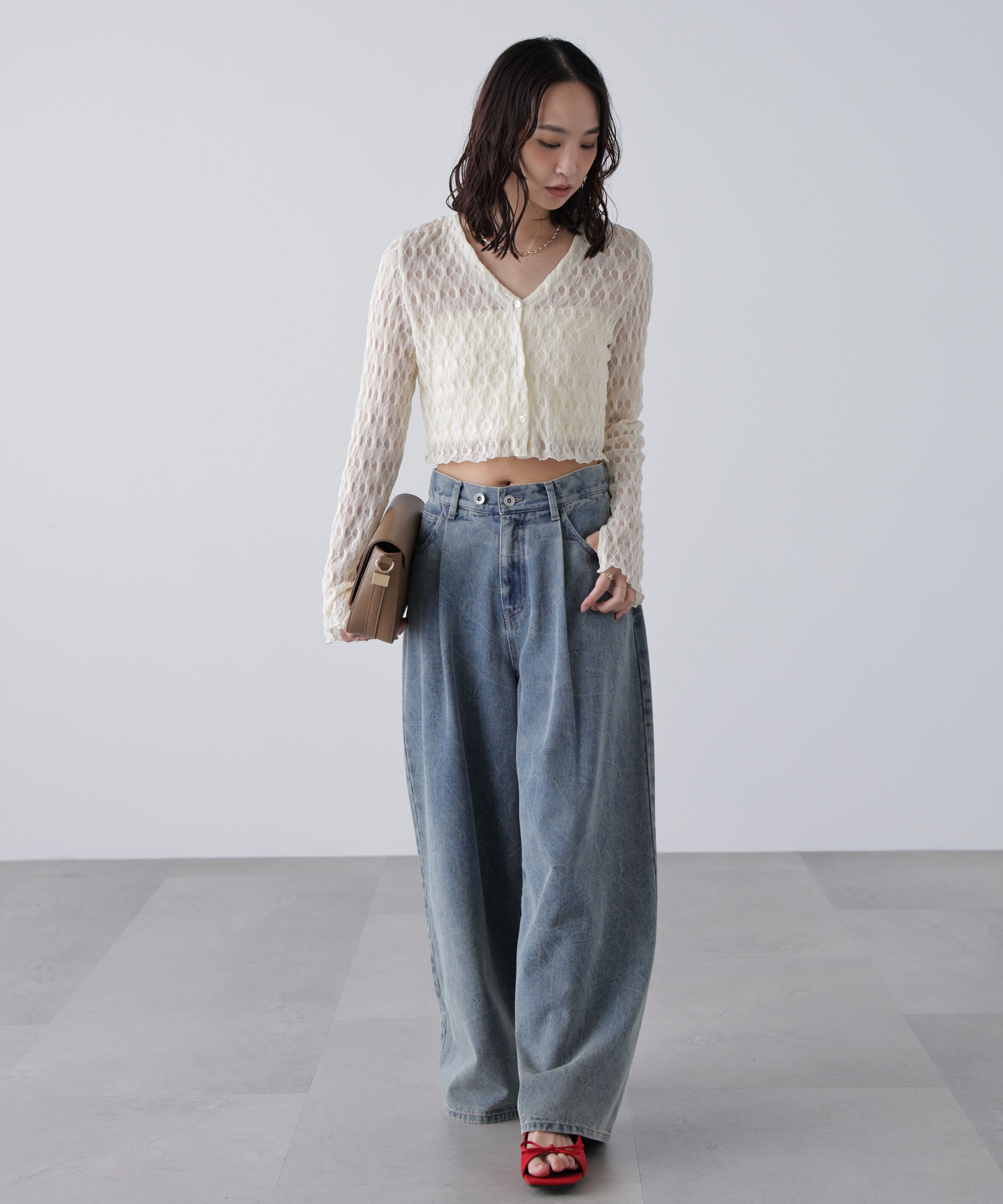  「シアーチュールカーディガン」|Tシャツ・カットソー|