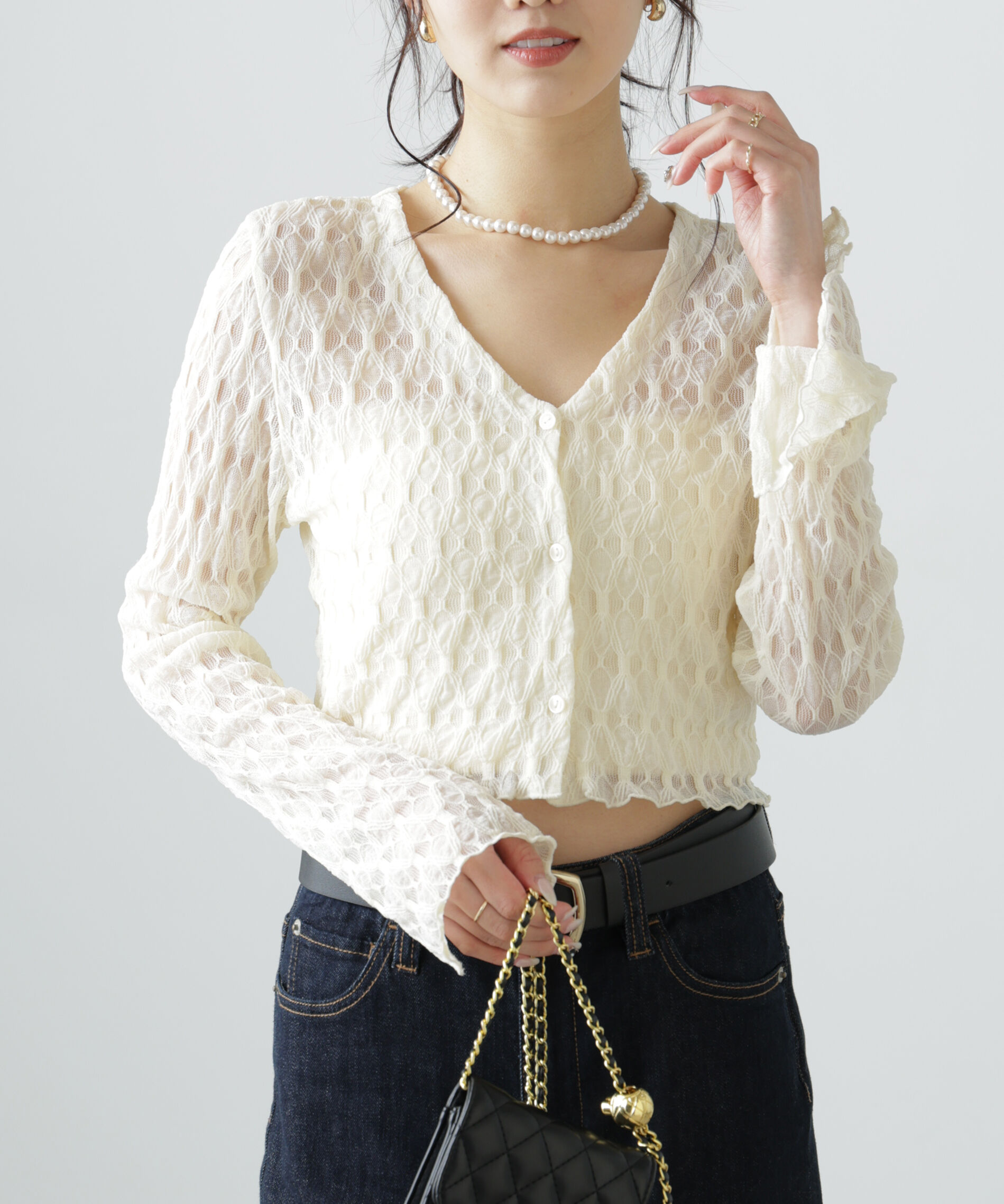  「シアーチュールカーディガン」|Tシャツ・カットソー|