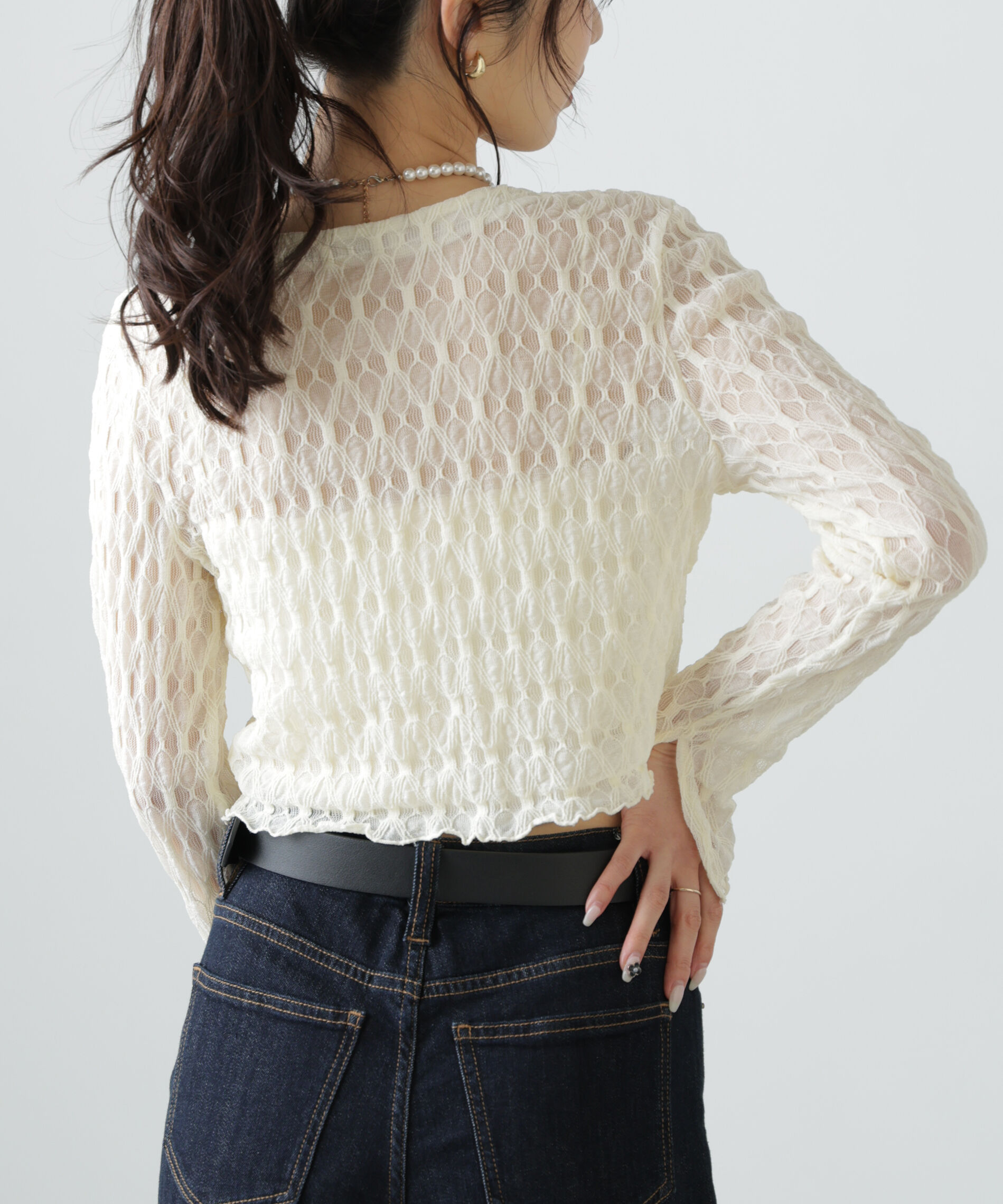  「シアーチュールカーディガン」|Tシャツ・カットソー|