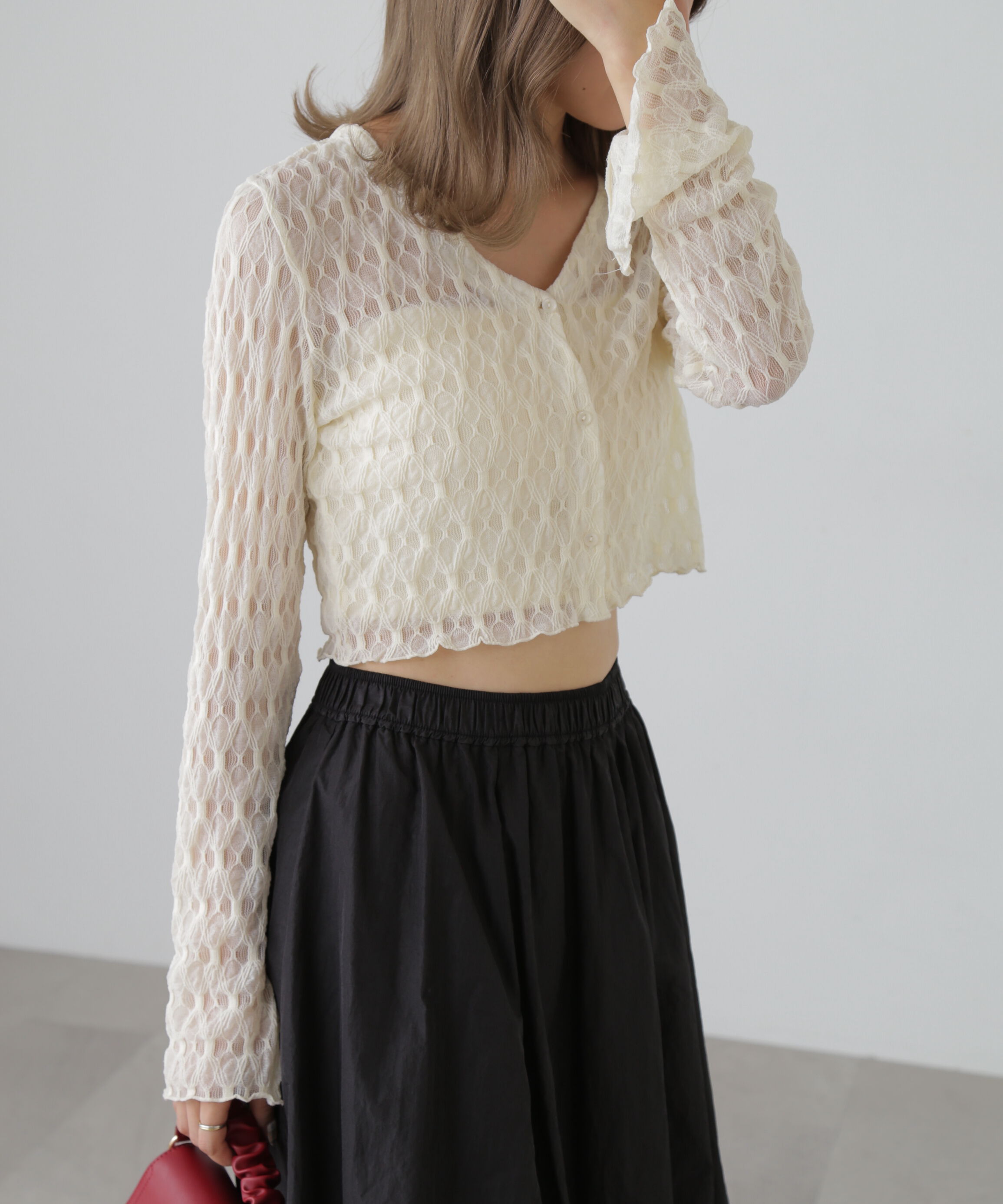  「シアーチュールカーディガン」|Tシャツ・カットソー|