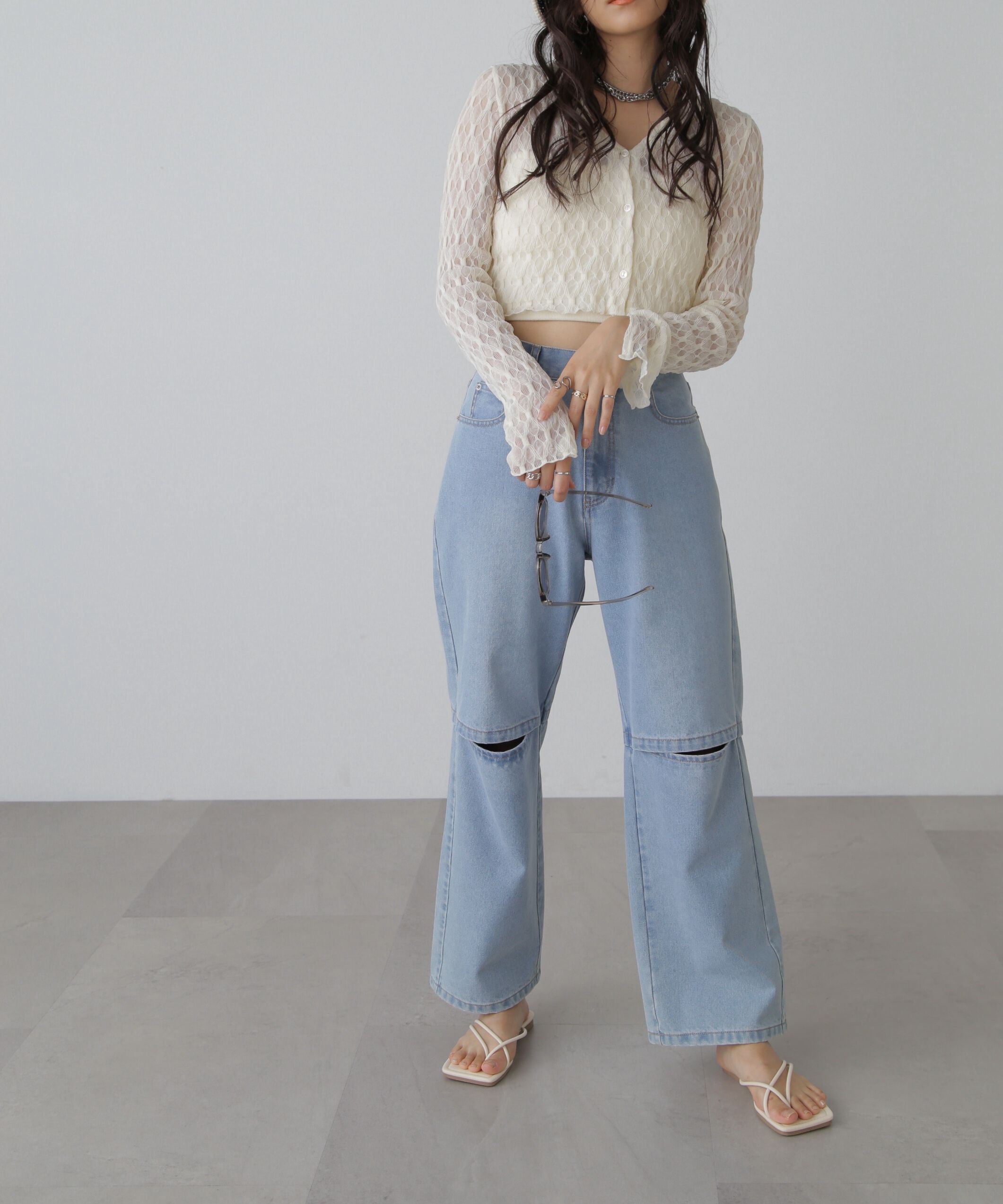  「シアーチュールカーディガン」|Tシャツ・カットソー|