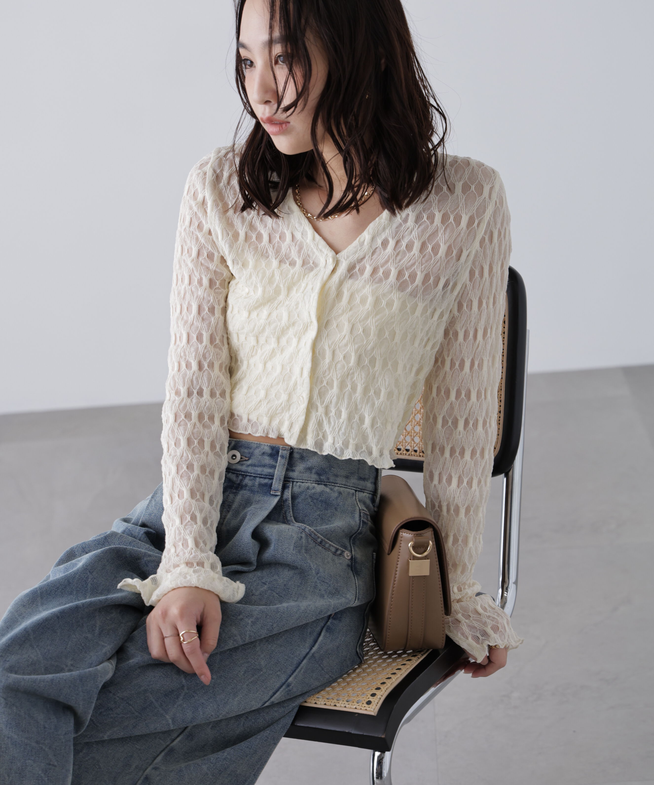  「シアーチュールカーディガン」|Tシャツ・カットソー|