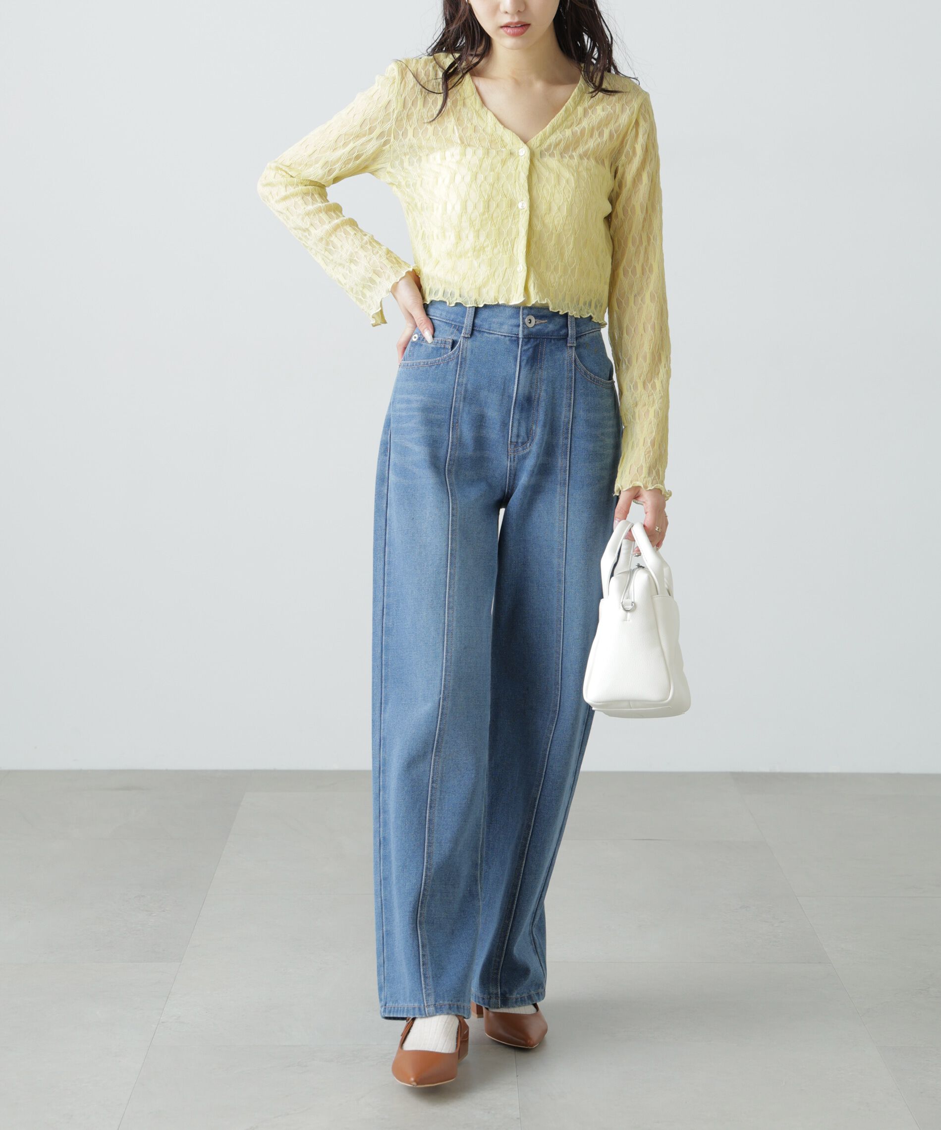  「シアーチュールカーディガン」|Tシャツ・カットソー|