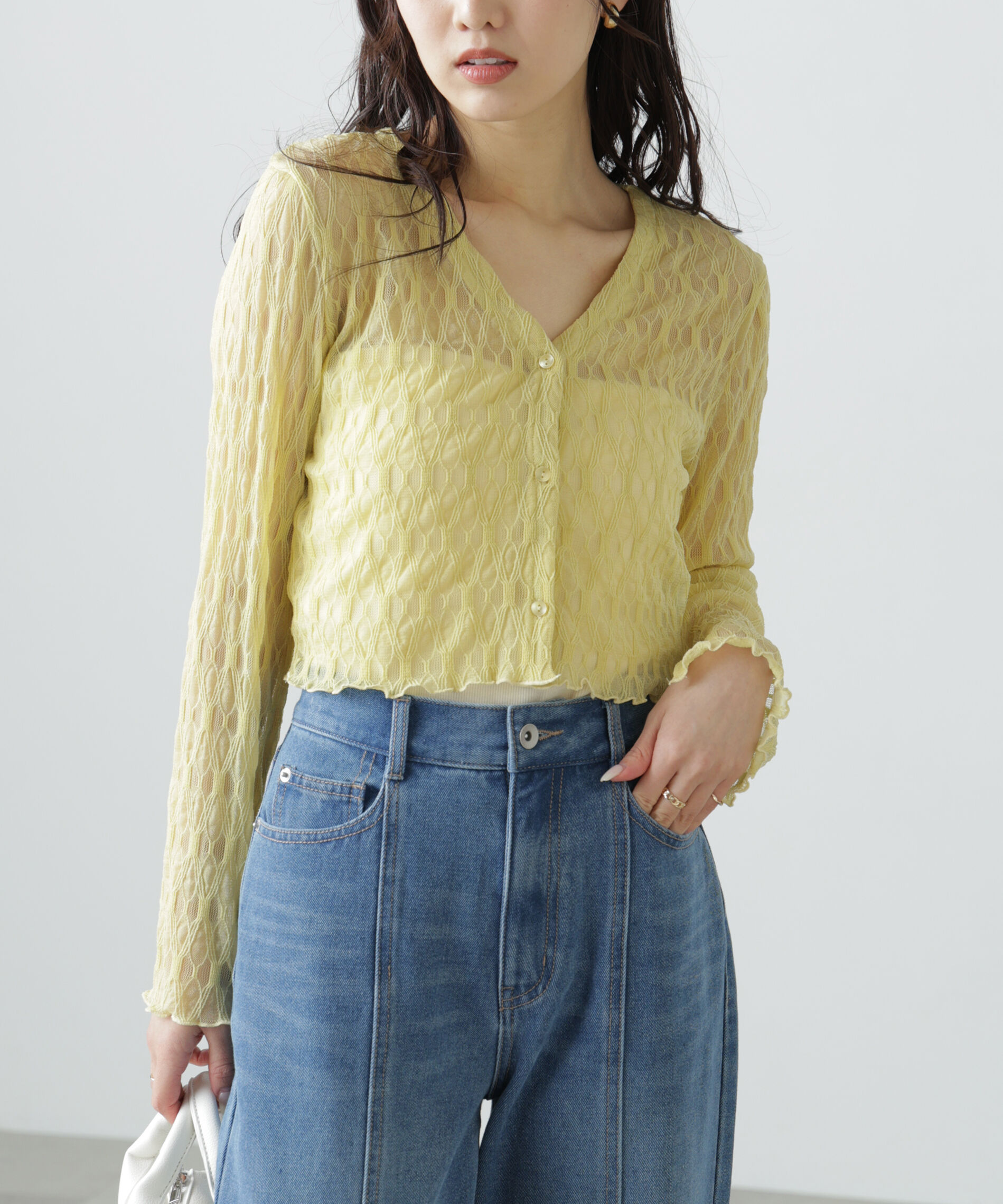  「シアーチュールカーディガン」|Tシャツ・カットソー|