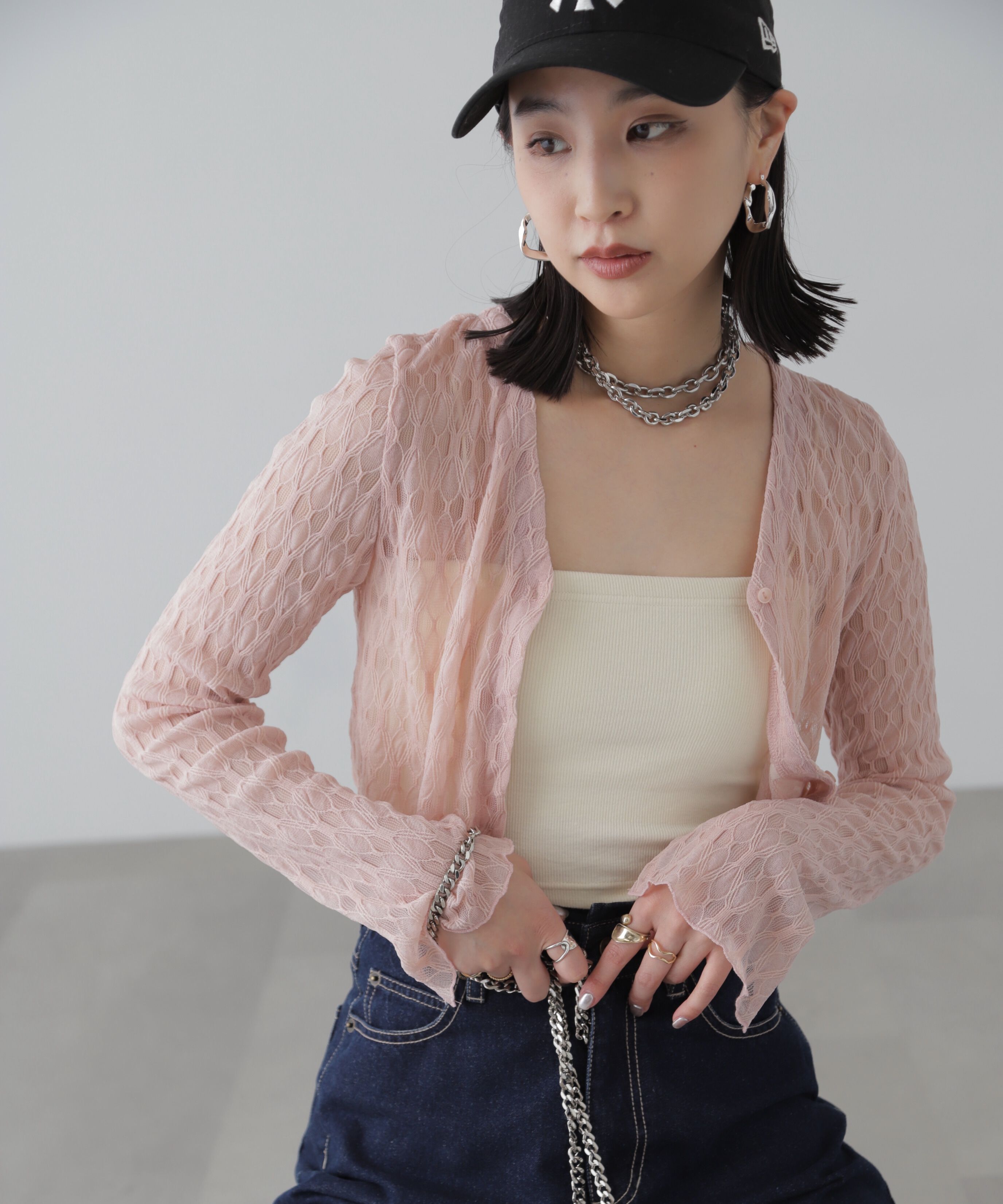  「シアーチュールカーディガン」|Tシャツ・カットソー|