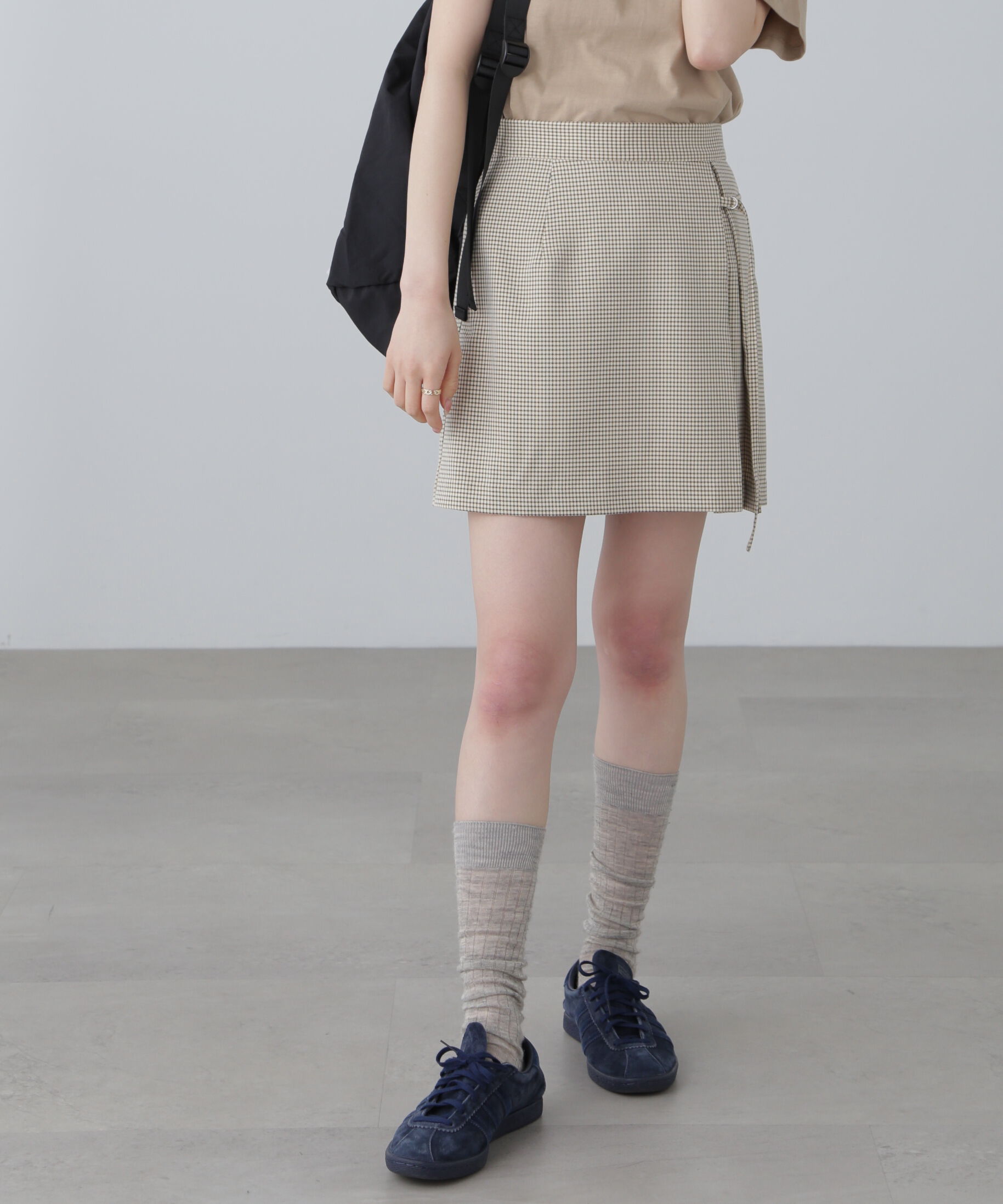  「インナーパンツ付きラップ風ミニスカート」|スカート|